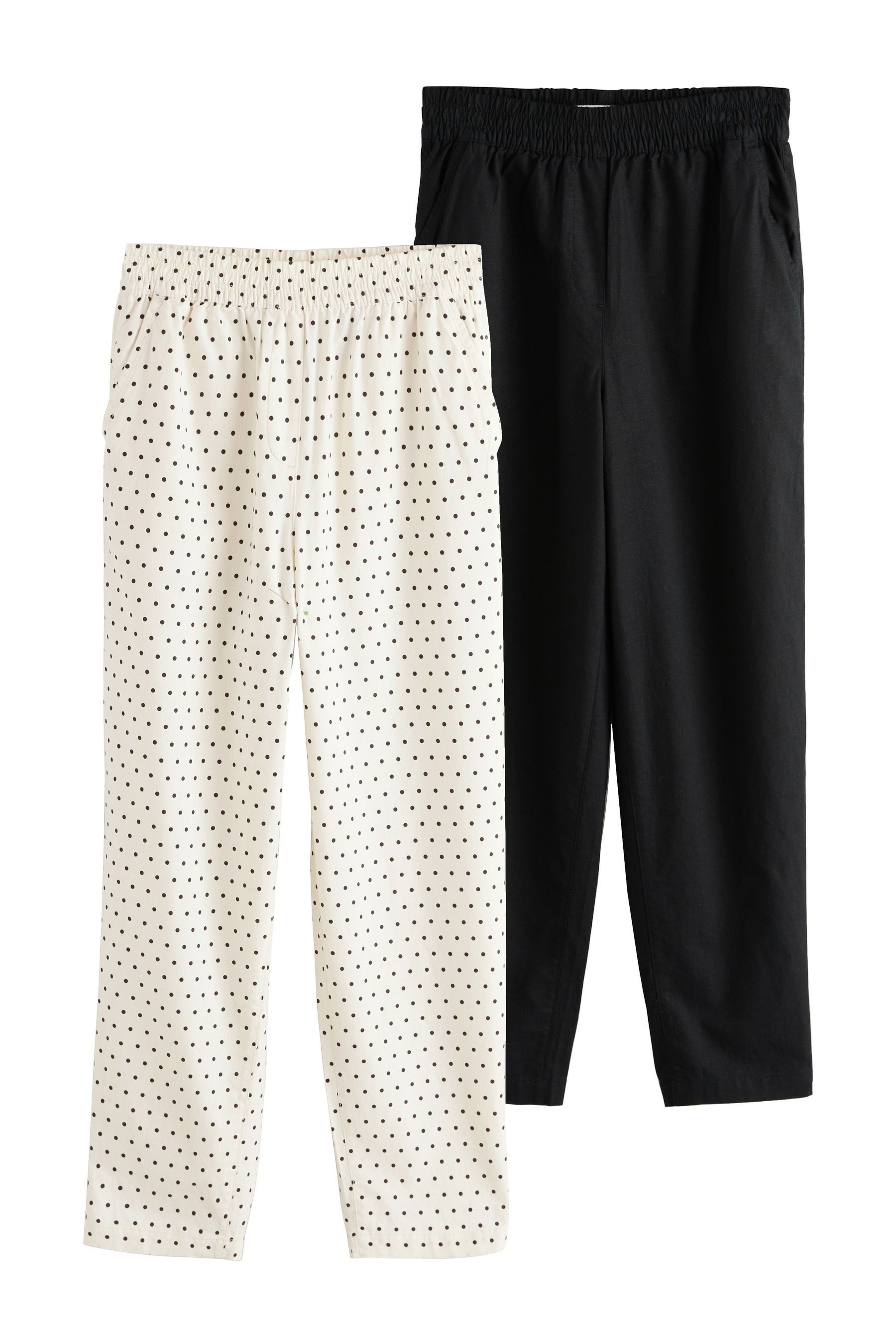 Next Stoffhose Hose mit Stretch und Barrel-Bein, 2er-Pack (2-tlg)