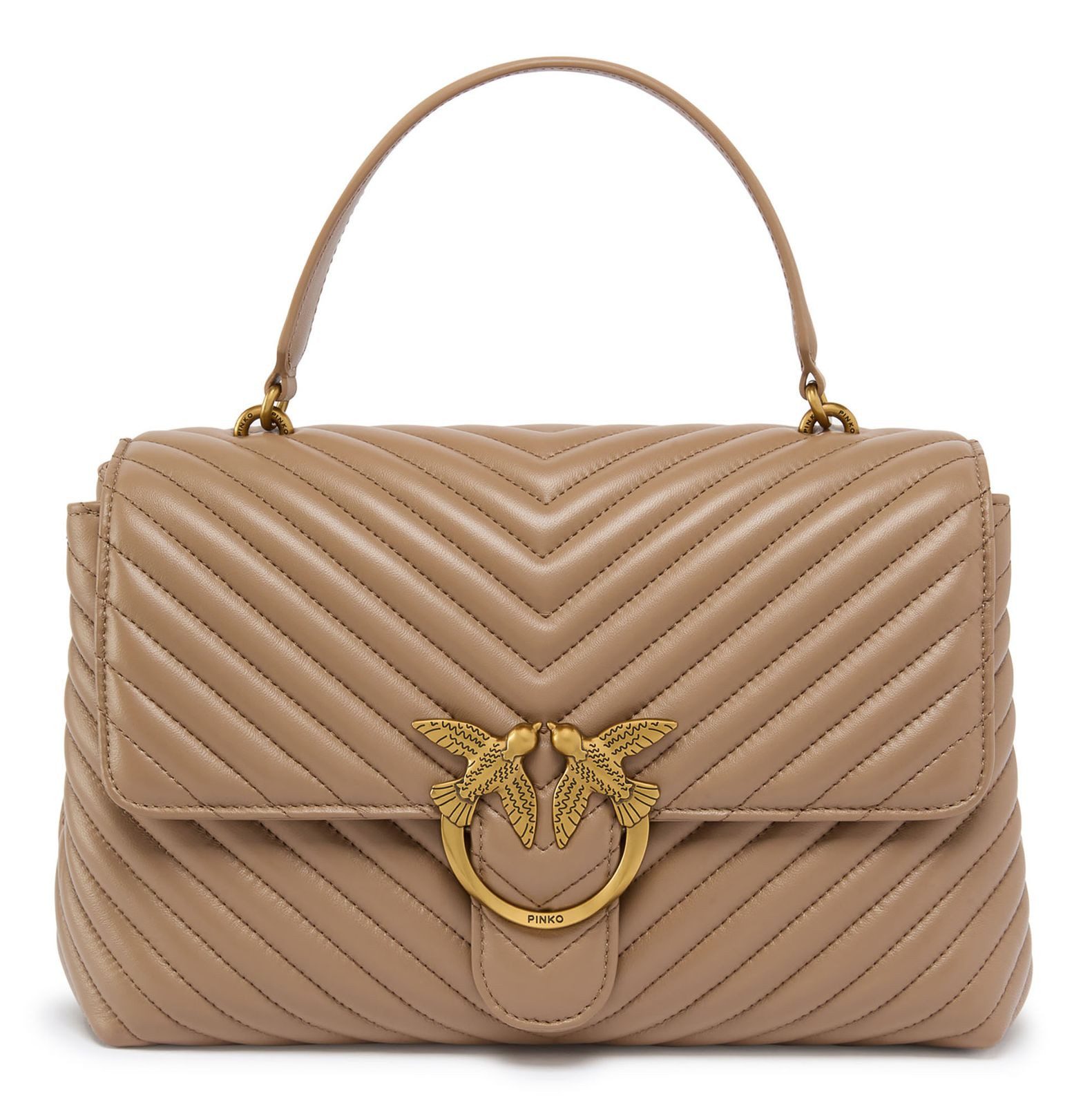 PINKO Handtasche Big CL Sheep Nappa Chevron, aus echtem Schafsleder