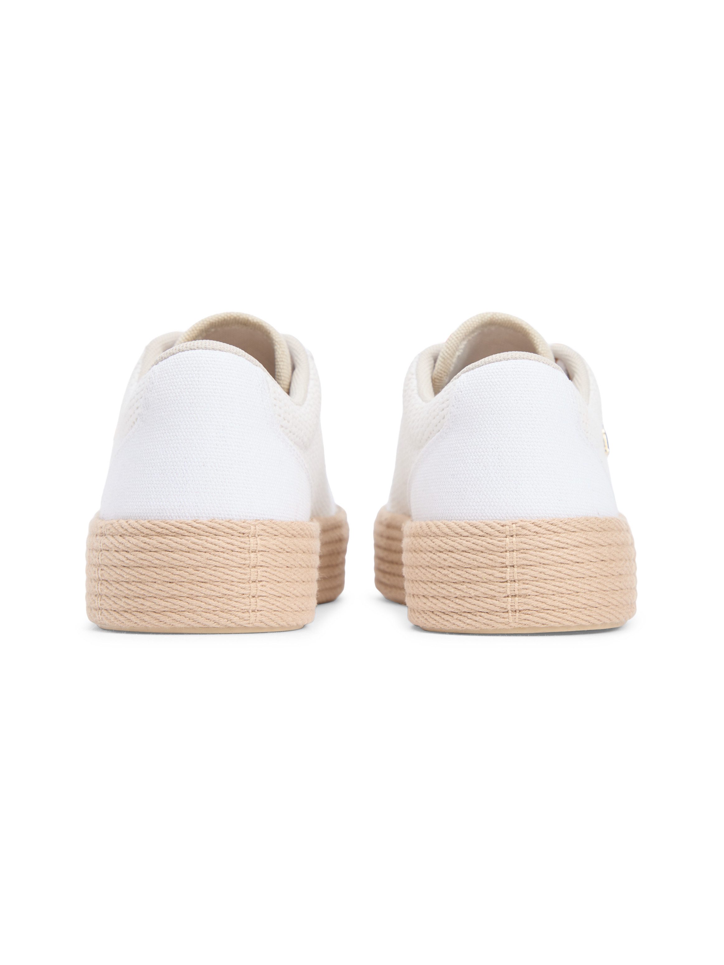 Tommy Hilfiger TH FOXING PLATFORM ROPE Plateausneaker Freizeitschuh, Schnürer, Halbschuh mit TH-Schmuckelement