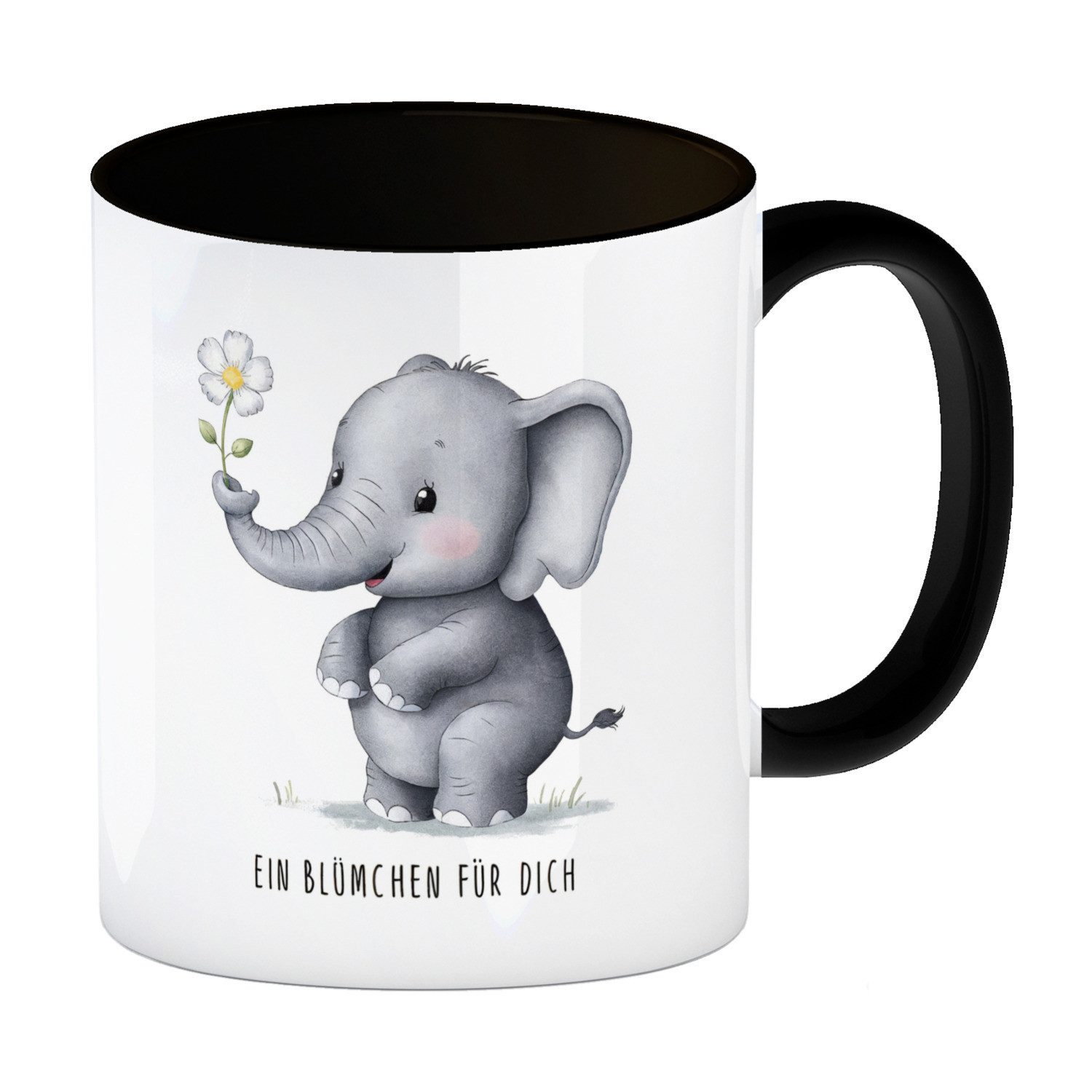 Samunshi „Ich Denke An Elefanten“ Tasse – 300 Ml, Spülmaschinenfest
