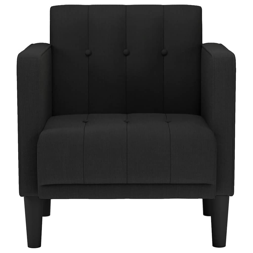 vidaXL Sessel Sessel mit Armlehnen Schwarz 53 cm Stoff (1-St) günstig online kaufen