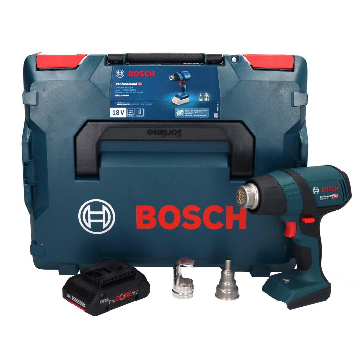 Bosch Professional Akku-Heißluftgebläse GHG 18V-50 Professional Akku Heissluftgebläse 18 V 300° C / 500° C