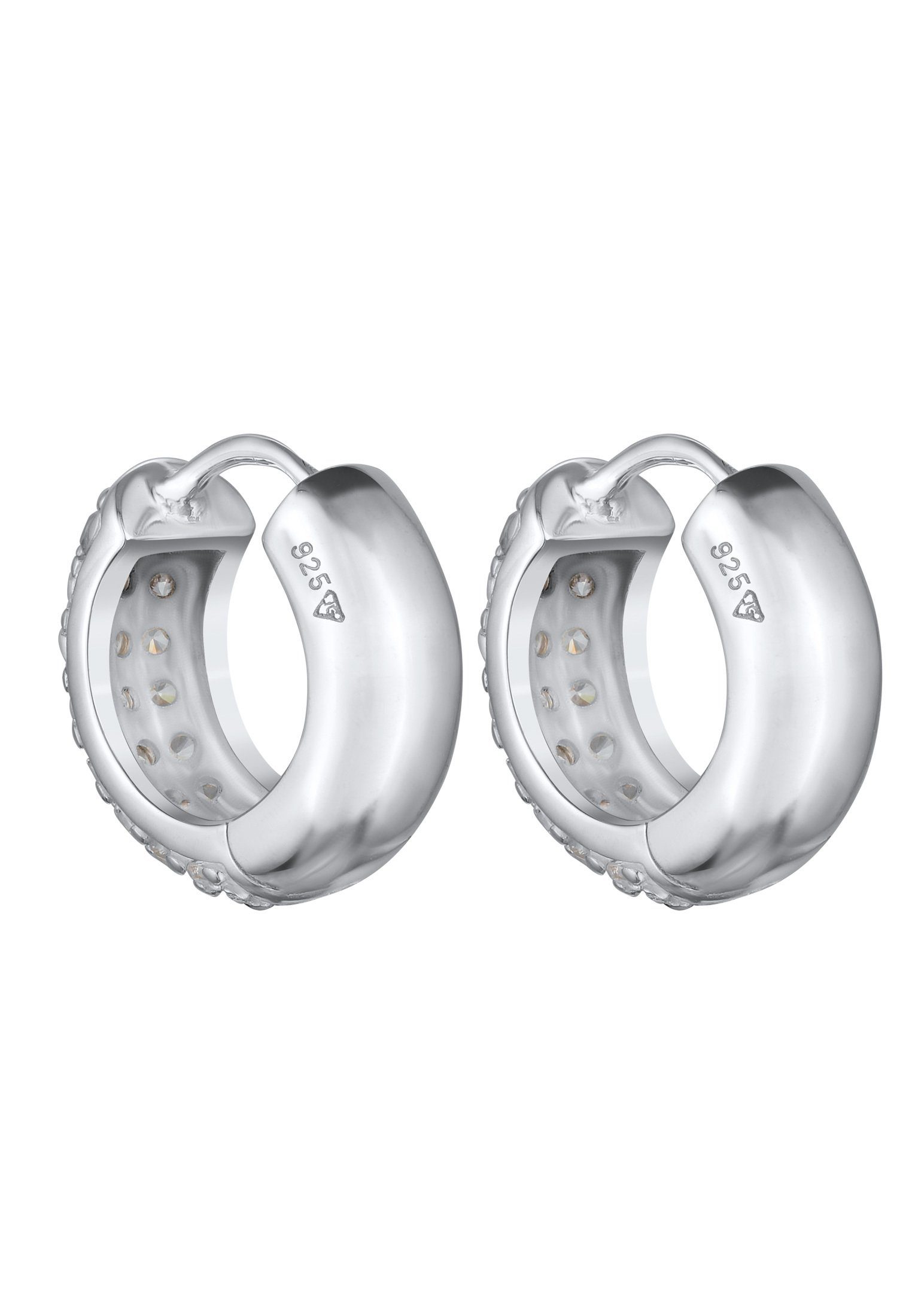 Kuzzoi Paar Creolen Creolen Zirkonia Funkelnd Elegant 925 Silber
