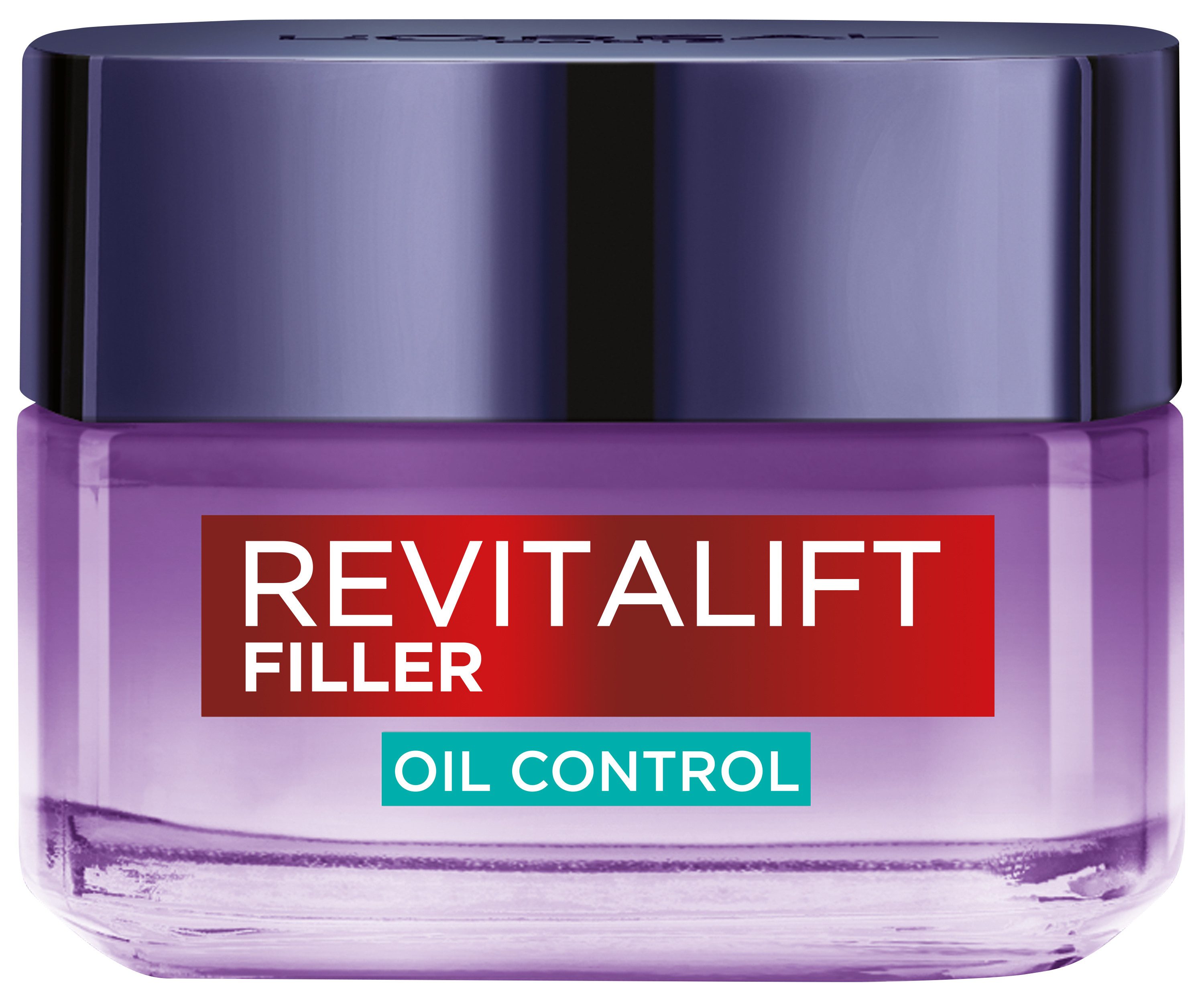 L'ORÉAL PARIS Gesichtsgel REVITALIFT FILLER MATTIERENDE GEL-CREME OIL CONTROL, mildert erste Anzeichen von Hautalterung bei fettiger Haut.