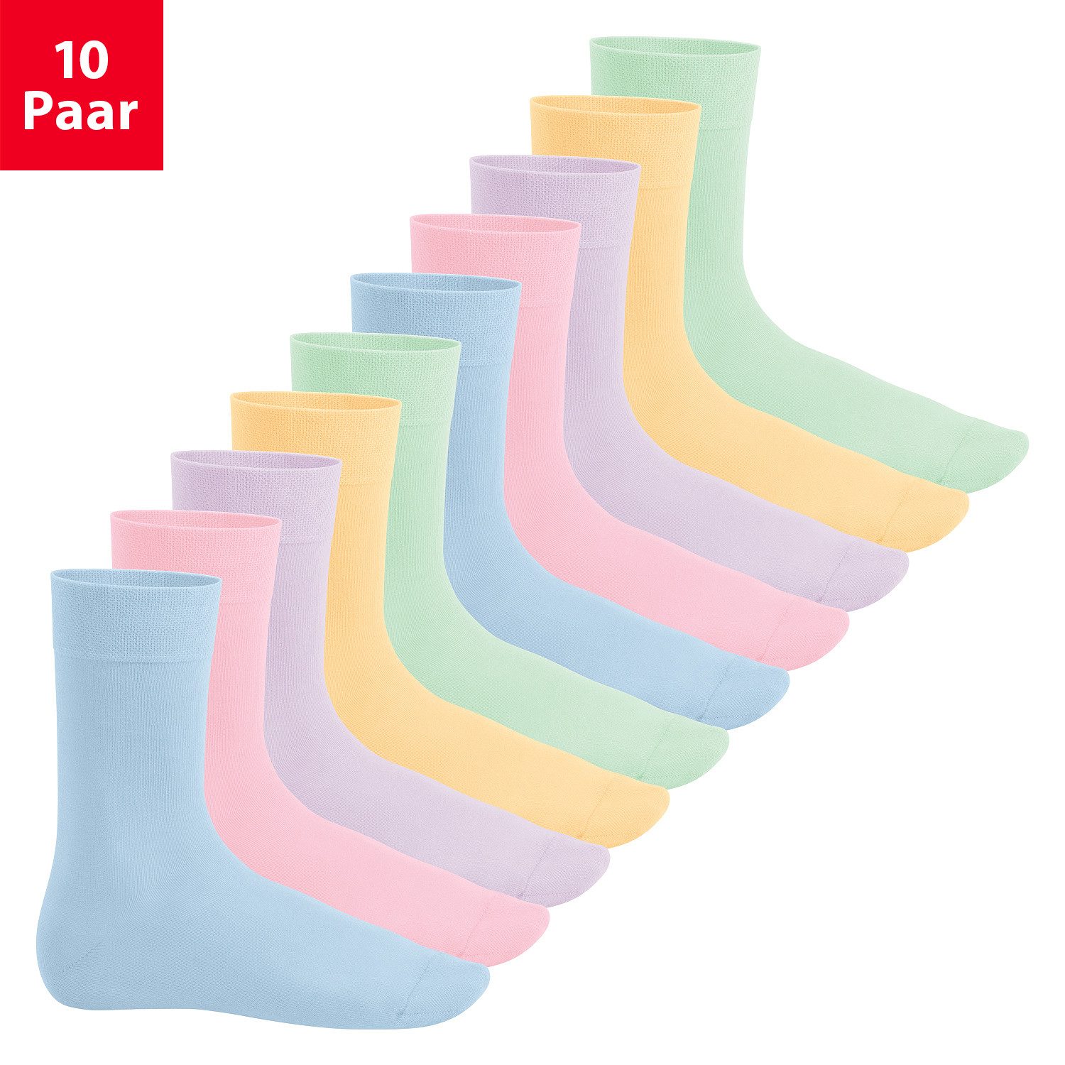Footstar Basicsocken EVERYDAY! 10 PAAR Damen Herren Socken mit Baumwolle Basic Socken