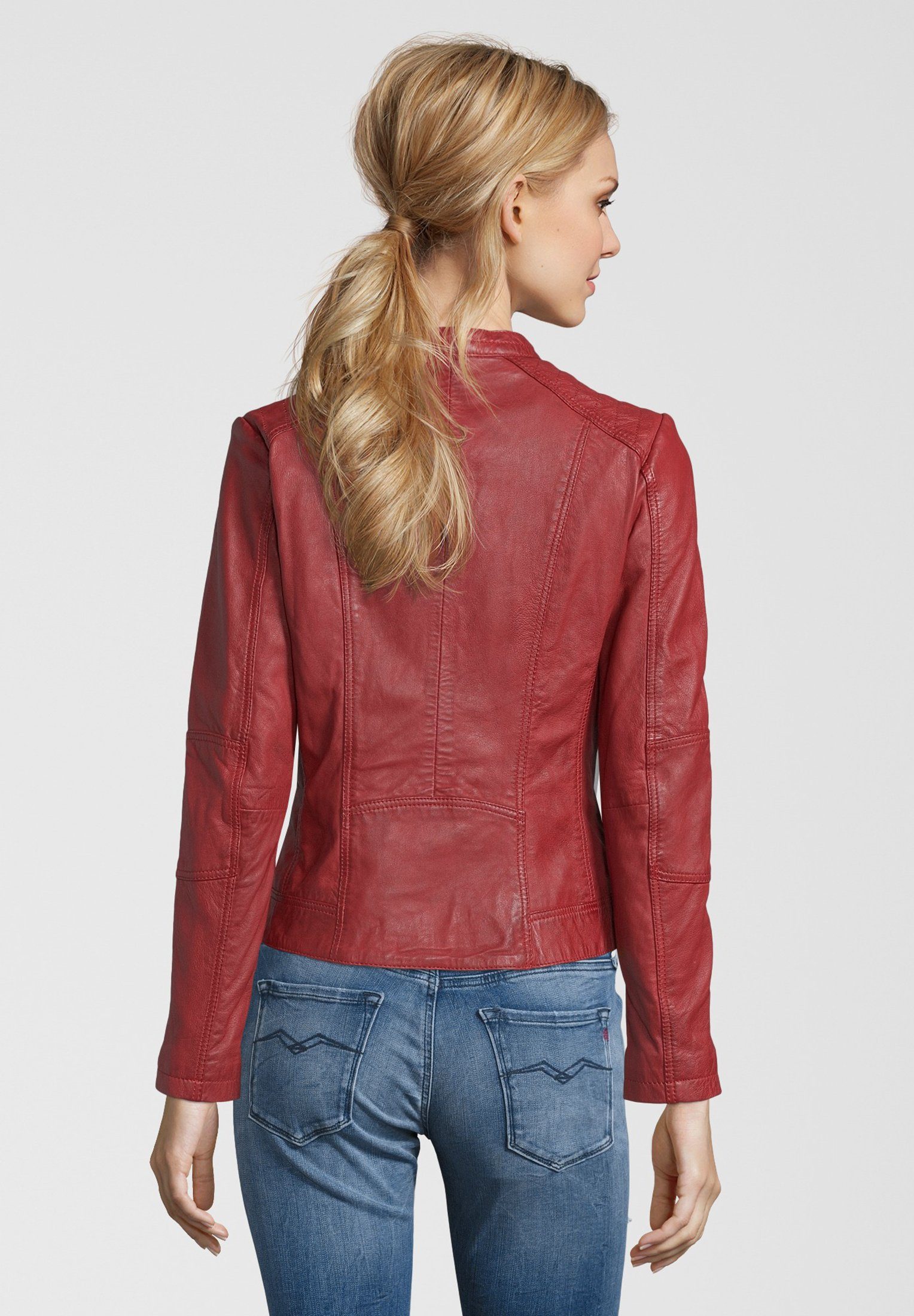 Passformnähten Lederjacke mit RED CONA 7eleven