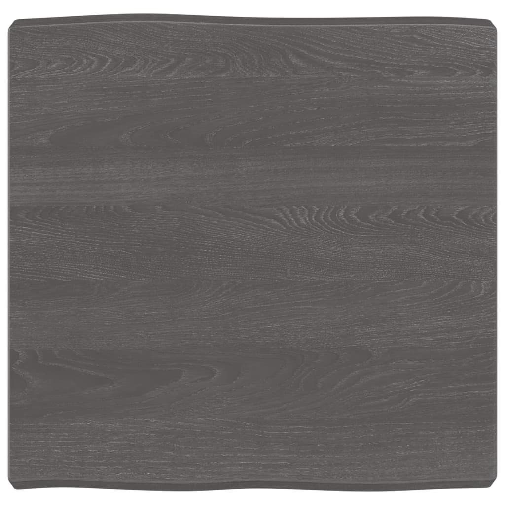 furnicato Tischplatte 60x60x(2-6) cm Massivholz Baumkante Behandelt St) (1