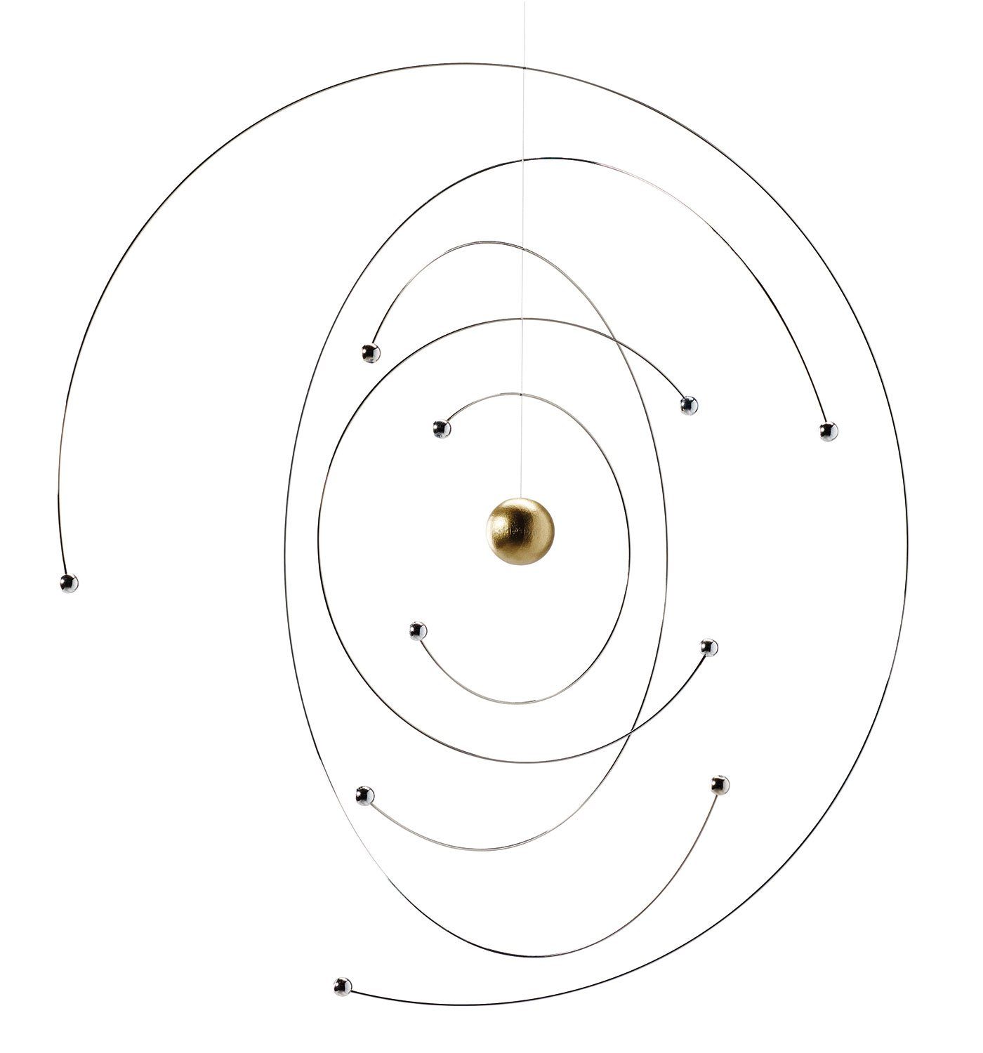 Flensted Mobiles Mobile Niels Bohr Atom Ø 27 cm Edelstahl