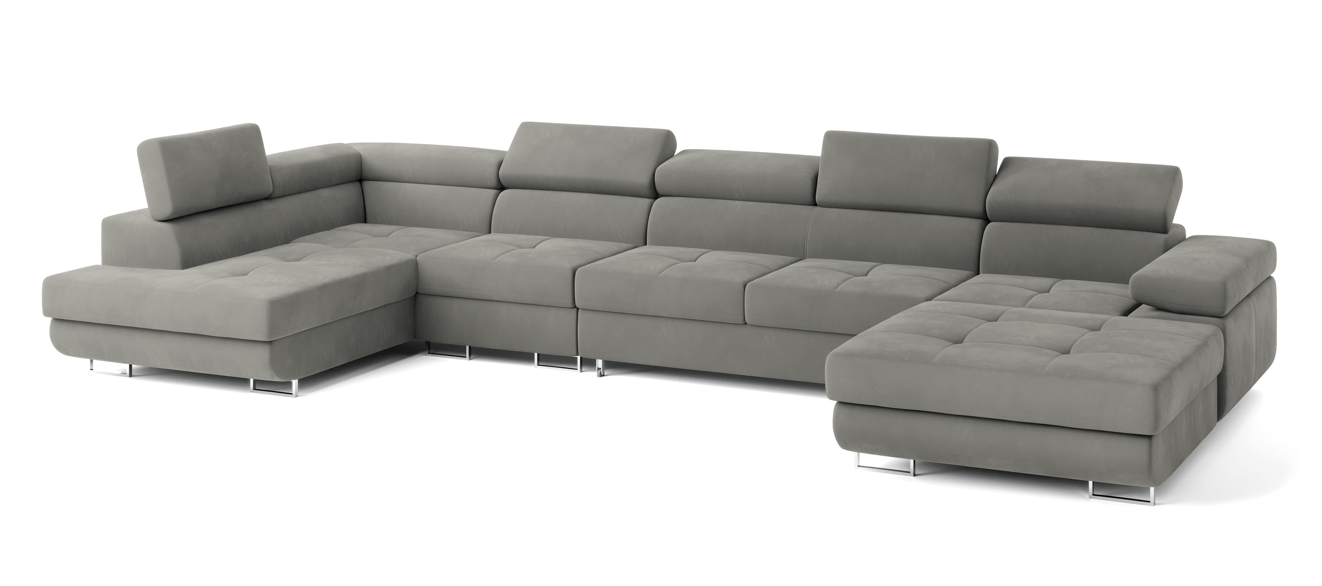 Masseno Ecksofa VELORA mit Schlaffunktion U-Form, günstig online kaufen