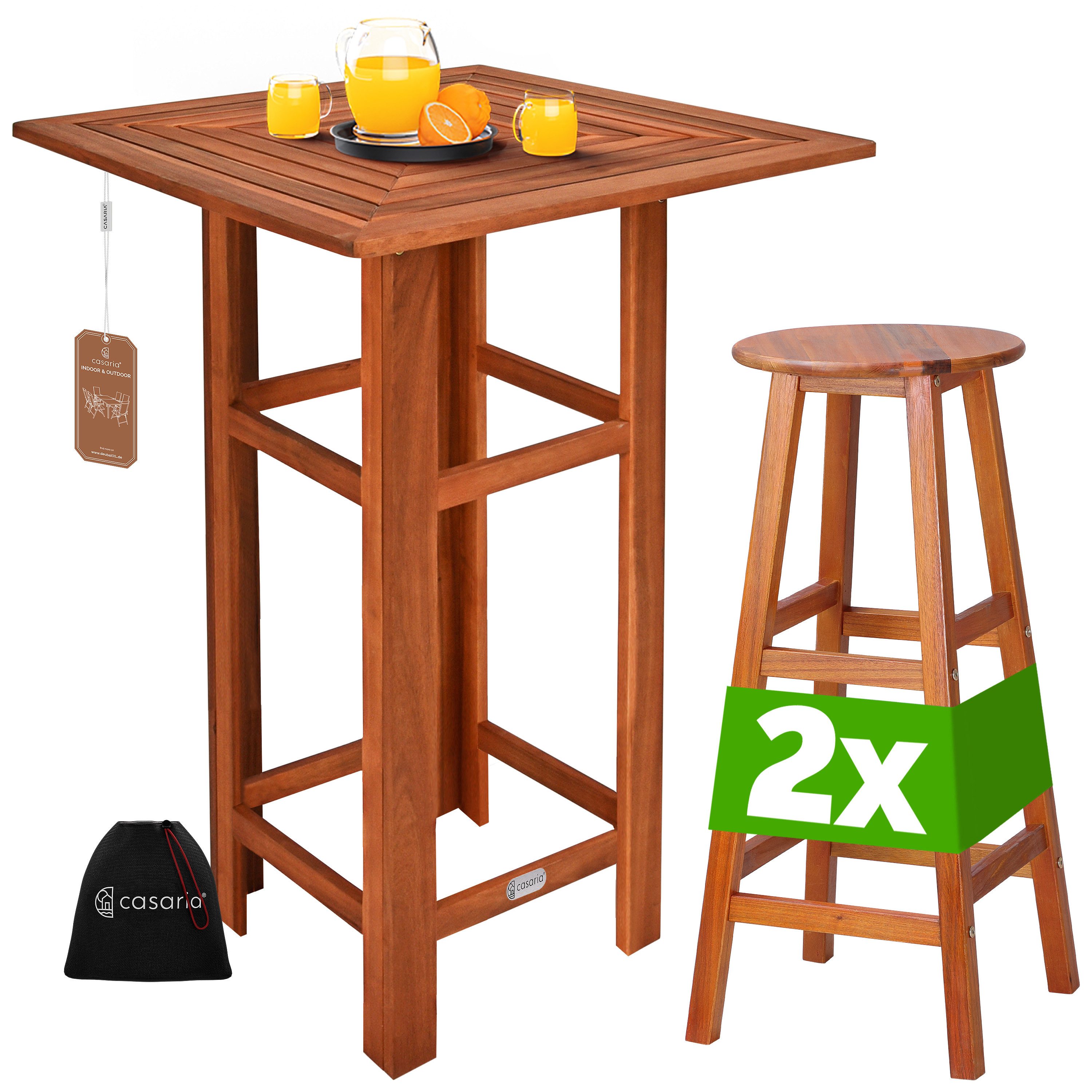 Casaria Stehtisch, Bartisch mit Hocker Set günstig online kaufen
