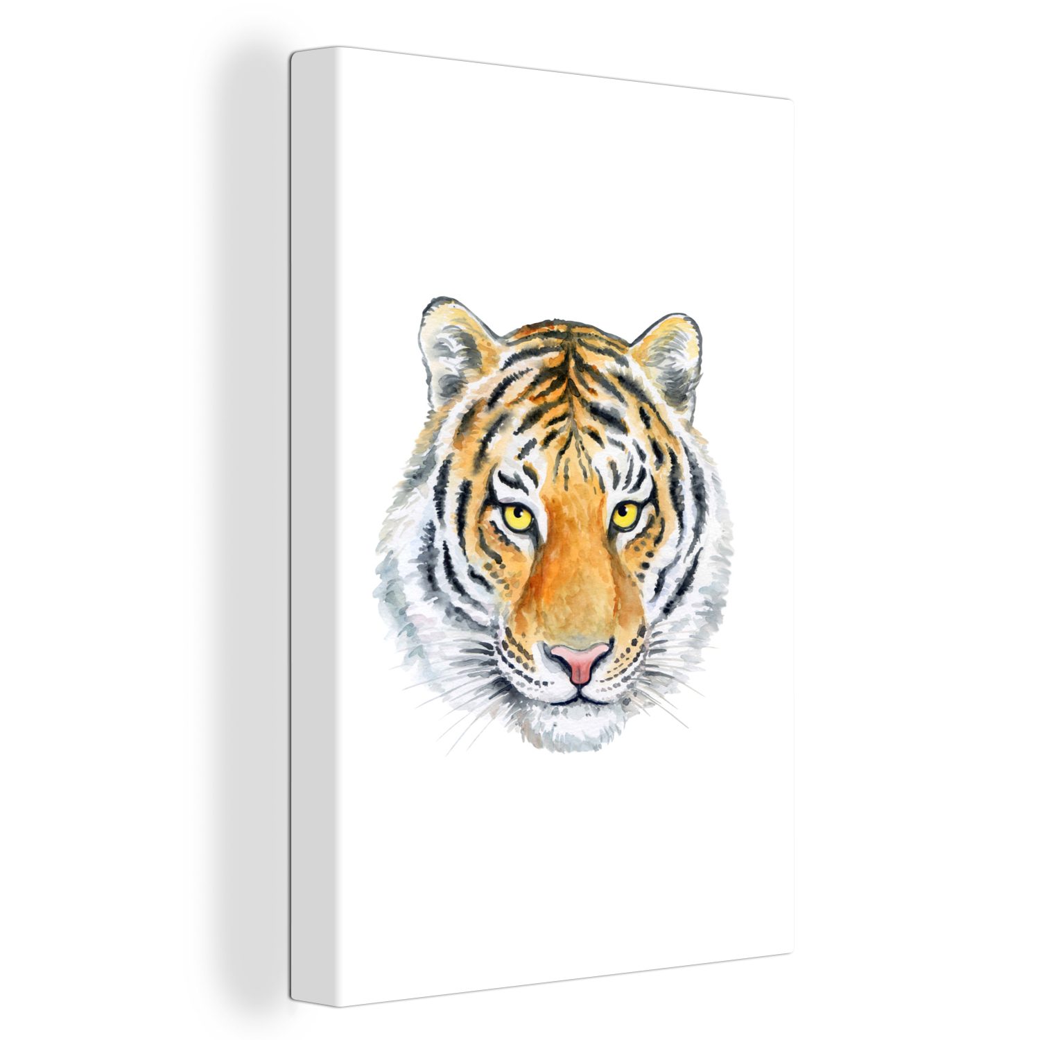 OneMillionCanvasses® Leinwandbild Tiger - Augen - Kopf, (1 St), Leinwandbild fertig bespannt inkl. Zackenaufhänger, Gemälde, 20x30 cm