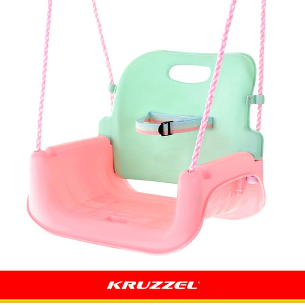 KRUZZEL Babyschaukelsitz Kinderschaukel 3-in-1 Gartenschaukel (Spar-Set, 1-tlg), Rückenlehne, Sicherheitsbügel und Gurt sorgen für stabilen Halt – Bild 5 von 5