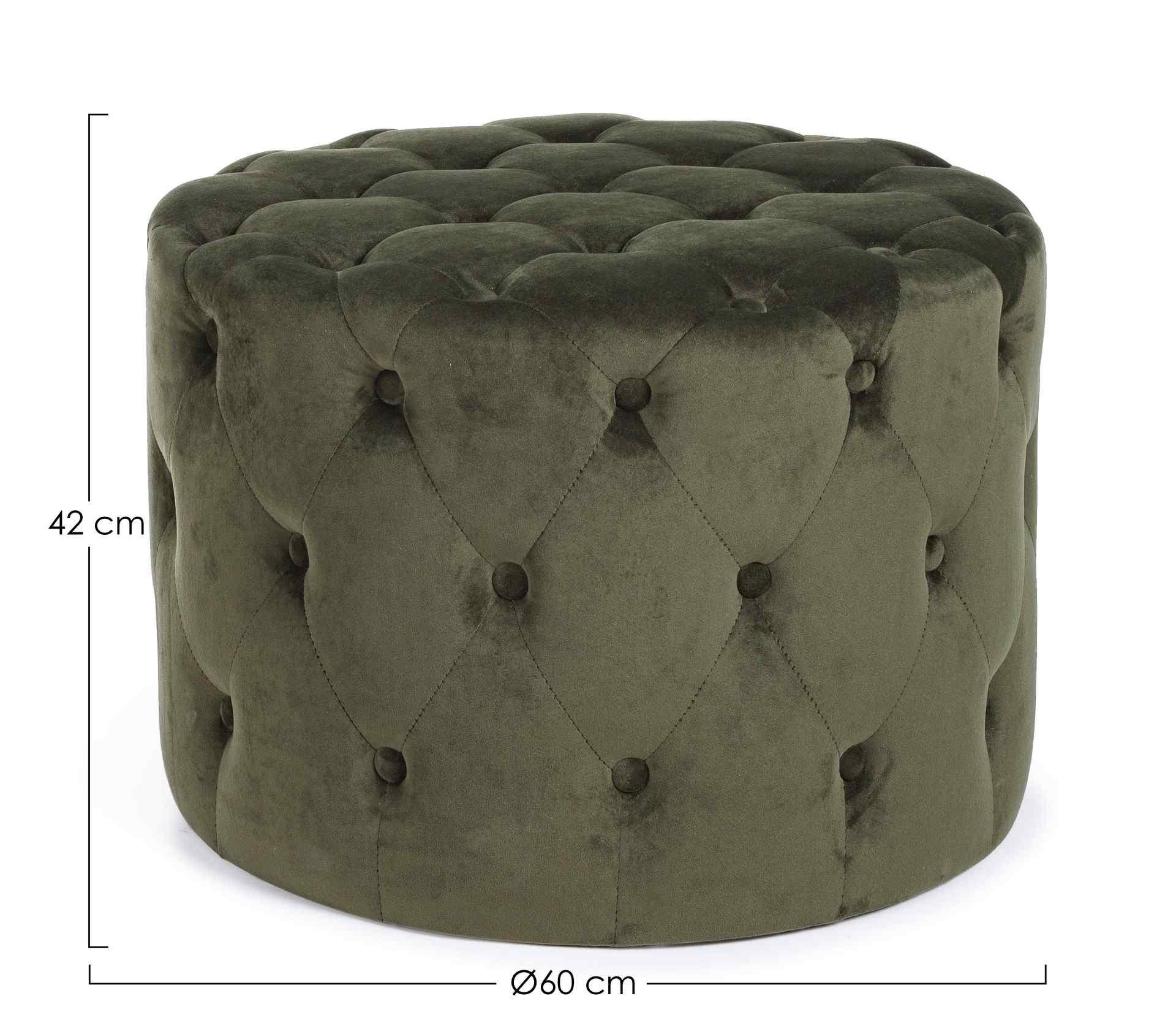 Bizzotto Pouf Lorella in Samt-Optik, Grün günstig online kaufen
