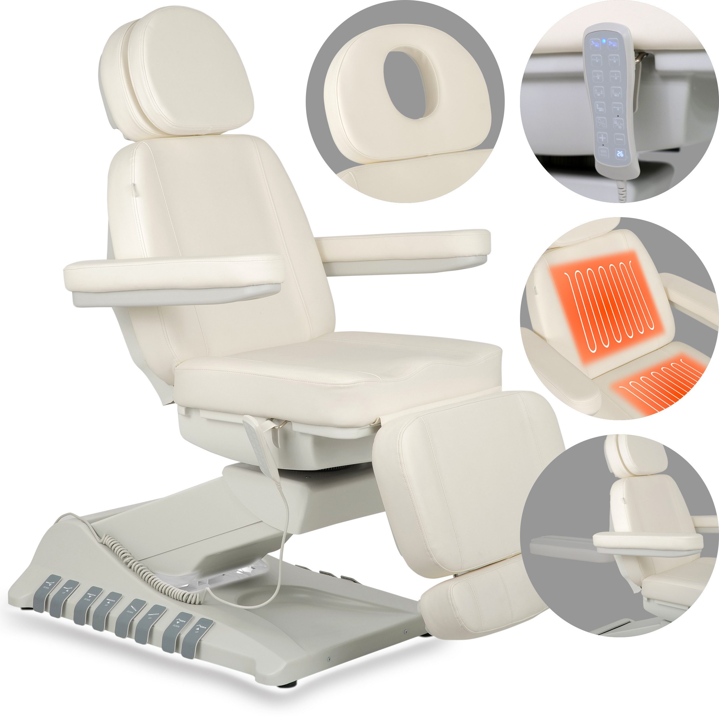 Massageliege Luxoria PRO 5 Kosmetikliege Kosmetiksessel Kosmetikstuhl Elektrisch