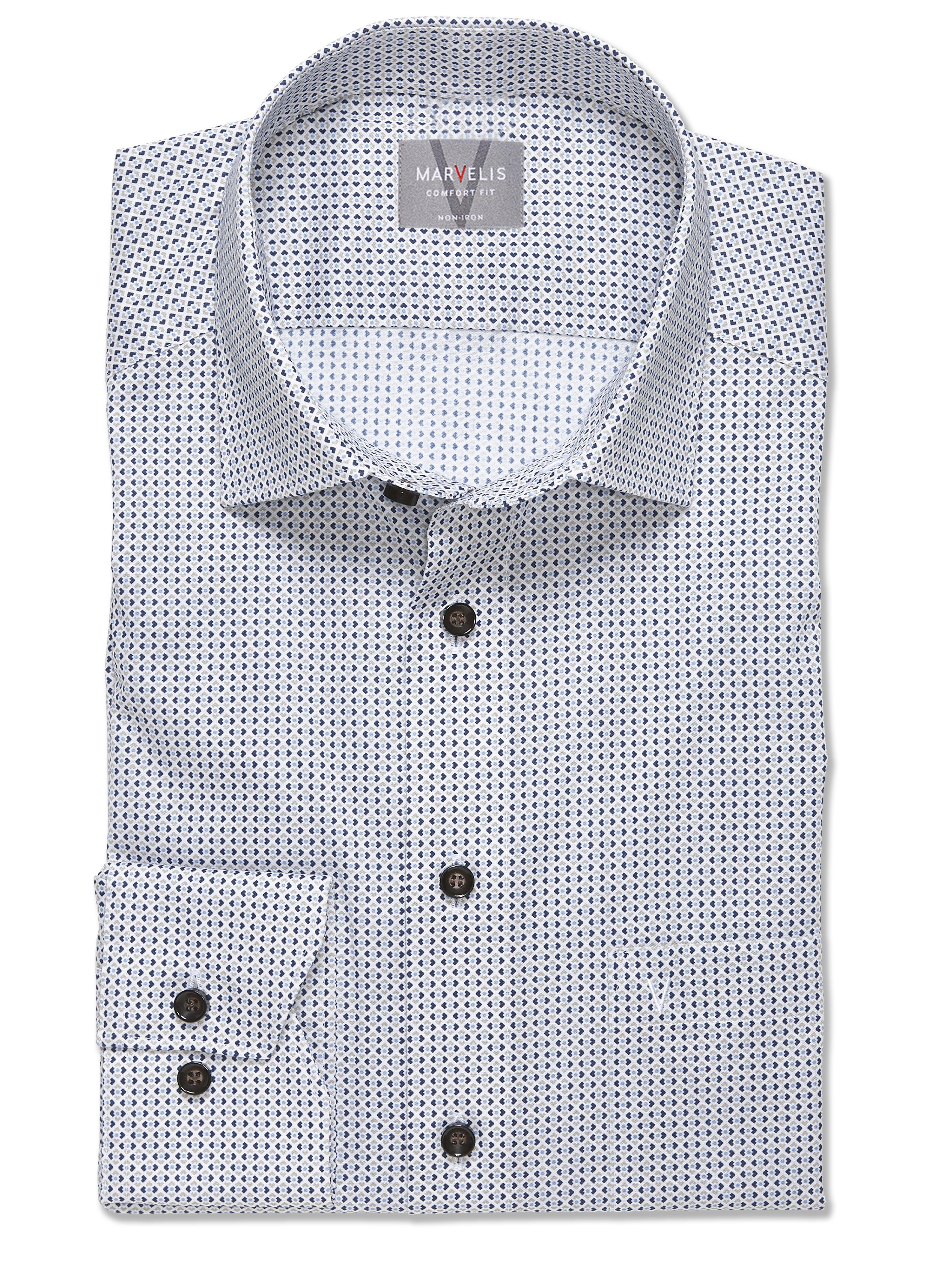 MARVELIS Langarmhemd mit Minimal-Print