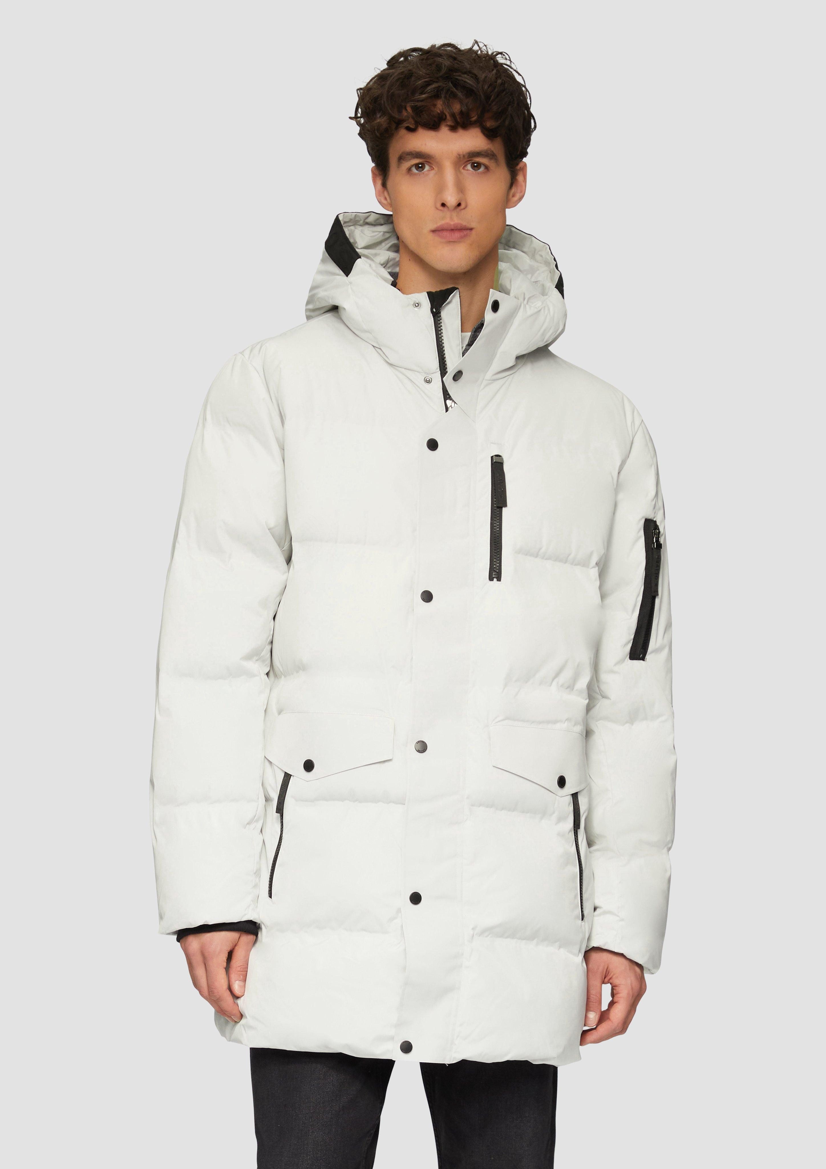s.Oliver Allwetterjacke Wasserabweisender Puffermantel mit Zip-Details Tape