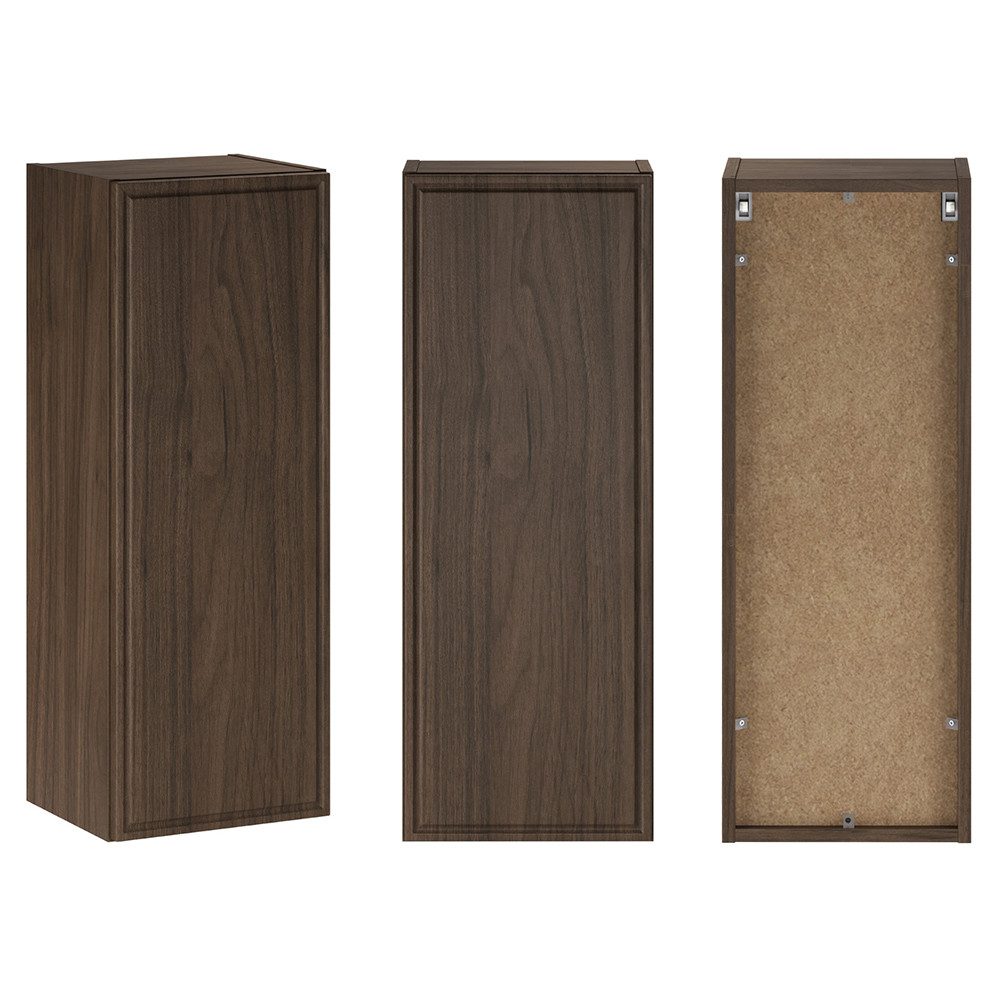 Lomadox Hängeschrank TEMUCO-56-WALNUT in Walnuss mit Rahmenfräsung, 30 cm breit, grifflos – Bild 5 von 5