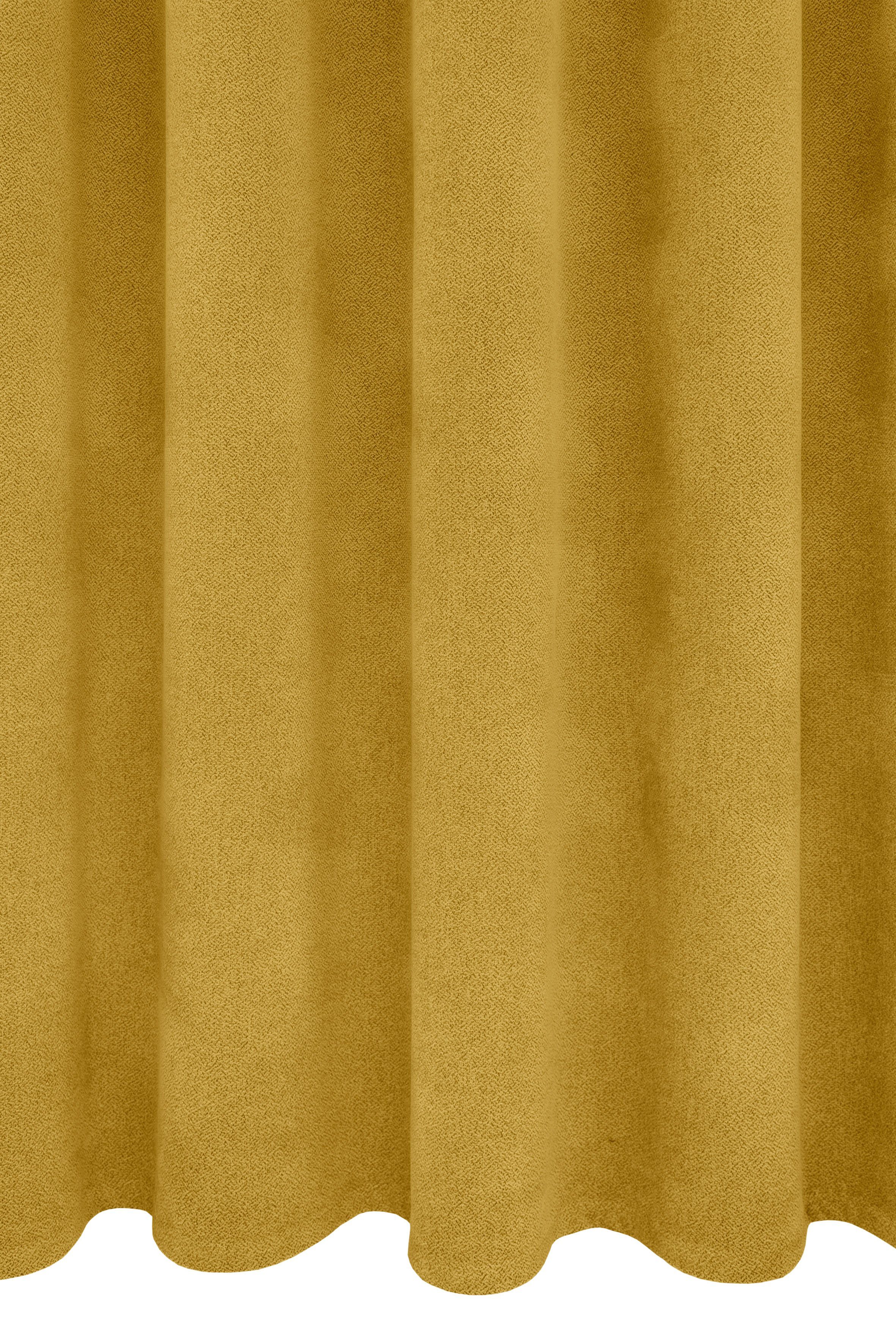gelb Kälteschutz, Breite Wärmeschutz, Polyester, einfarbig, St), Ösen (1 415 VHG, Energie 145cm, sparend, Alea, g/²m verdunkelnd, Vorhang