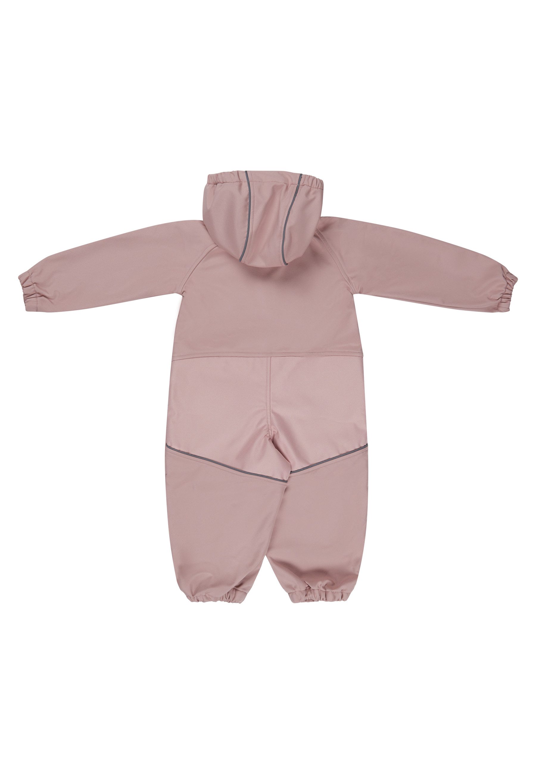 Sterntaler® Strampler Overall Softshell (1-tlg., abnehmbare Kapuze, reflektierende Details)