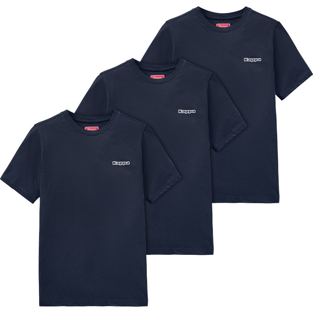 Kappa Kurzarmshirt aus 100% Baumwolle (Set, 3er-Pack) Für Damen und Herren – Bild 5 von 5