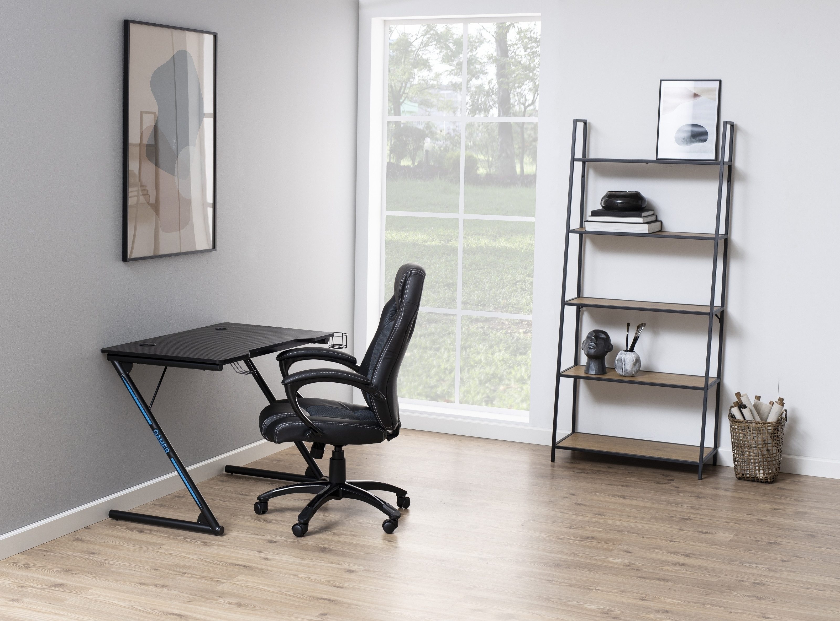 freiraum Gamingtisch Trooper, in Grau, MDF, Stahl - 100x74x60cm (BxHxT)