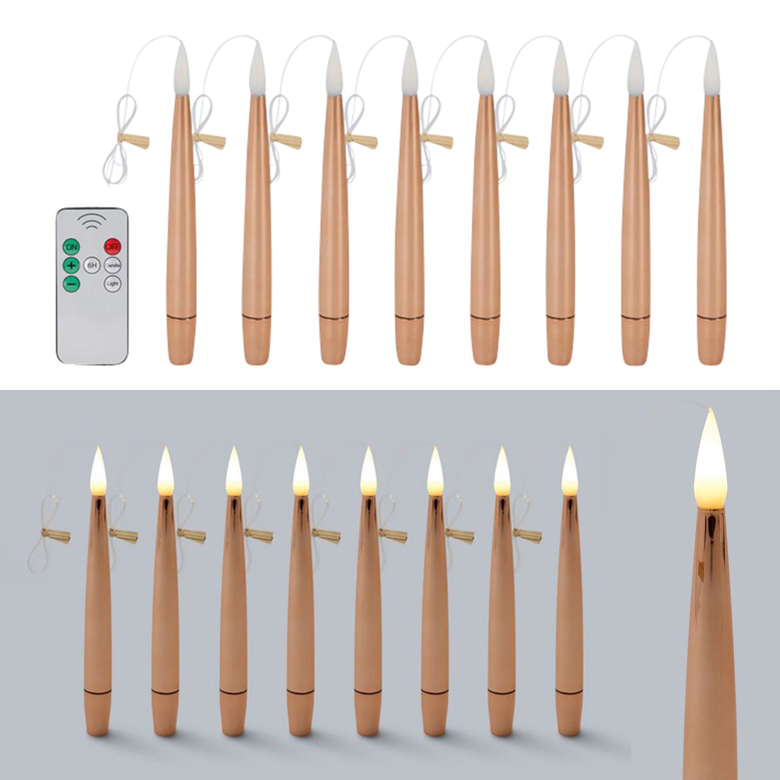 Online-Fuchs Christbaumkerzen 8 schwebende LED Weihnachtskerzen günstig online kaufen
