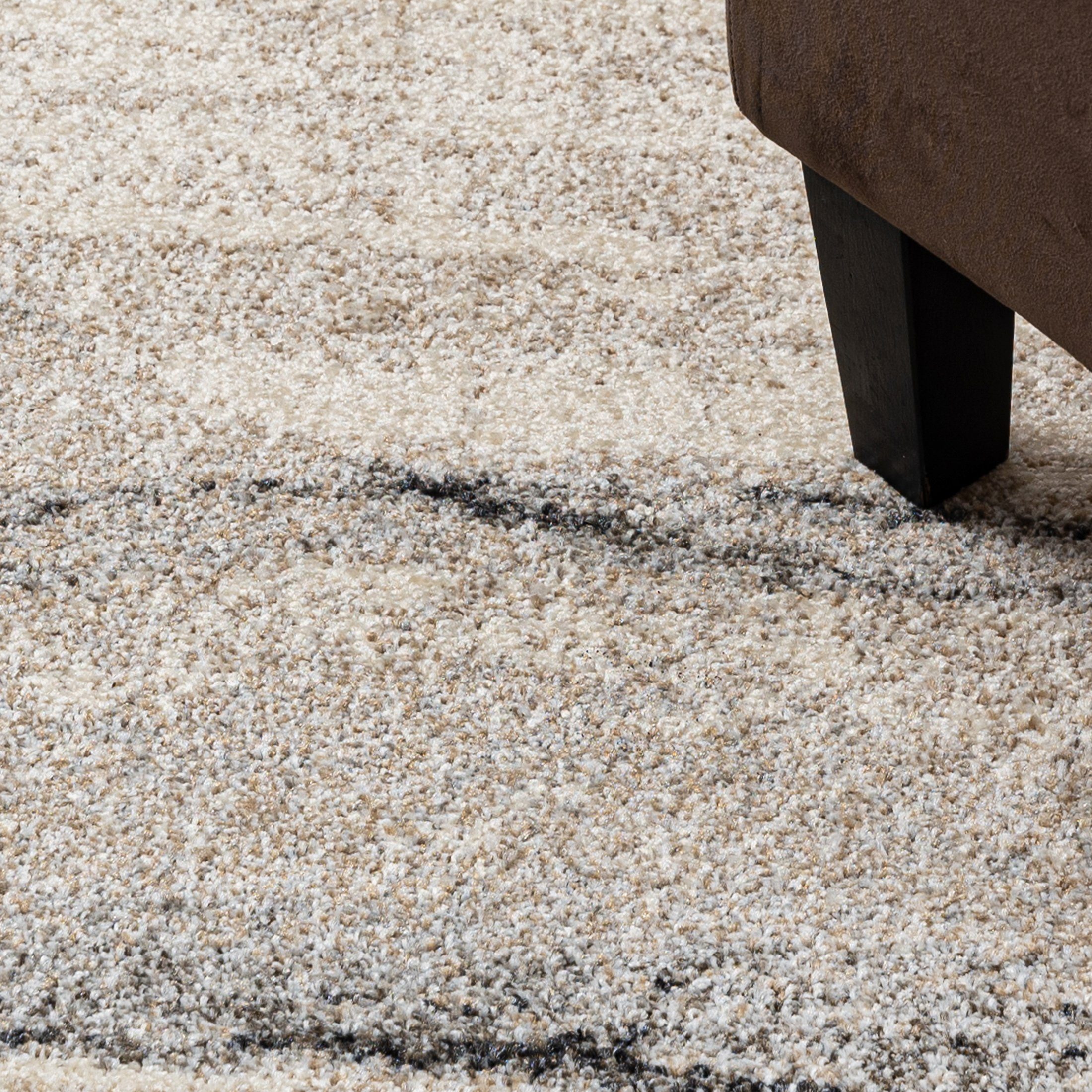 Mazovia Läufer Läufer Flurläufer Modern für Vorzimmer, Küche - Beige, 80 x 100 cm, Kurzflor, Meterware, Höhe 10 mm