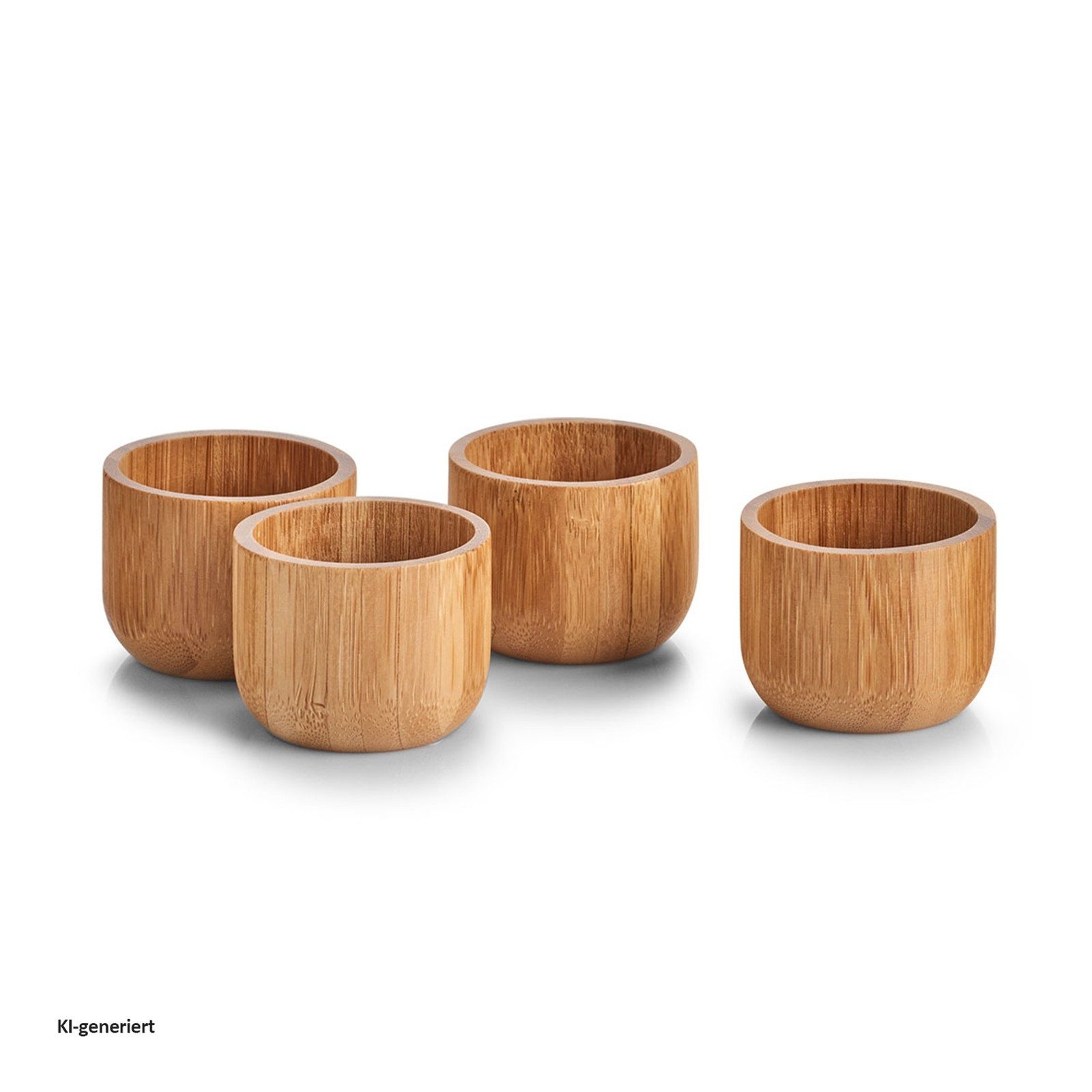 HTI-Living Eierbecher Eierbecher-Set 4-teilig Bambus, (4-tlg., 4 Eierbecher)