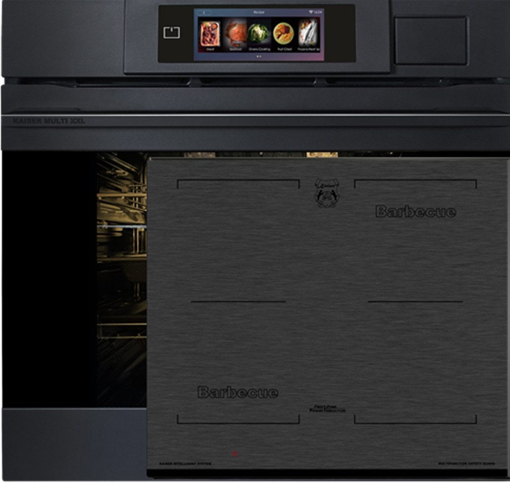 Kaiser Küchengeräte Backofen-Set Herd Set Autark Einbaubackofen XXL Multi 37,Multifunktions-Elektro-Dampfbackofen mit Dampfreinigung, 60 cm+Induktions-Kochfeld 60 cm EH 6341+KCT 6700 FI, mit 1-fach-Teleskopauszug