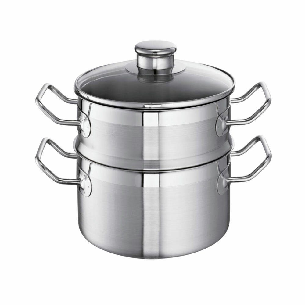 SCHULTE-UFER Dampfgartopf Alles-Dämpfer Profi-Line i 20 cm 012820i, Edelstahl 18/10