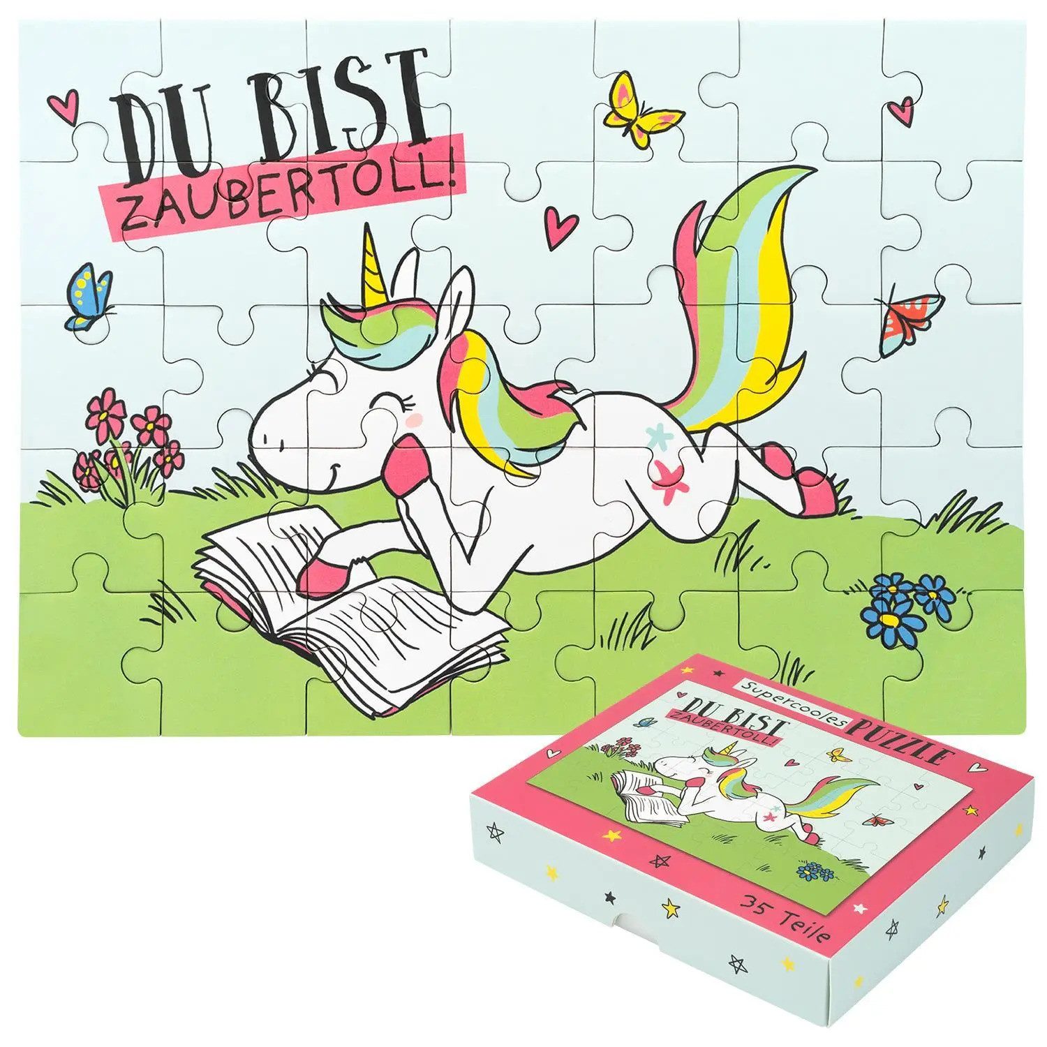 Sheepworld Puzzle GRUSS & CO Puzzle Motiv "Einhorn", 35 Puzzleteile