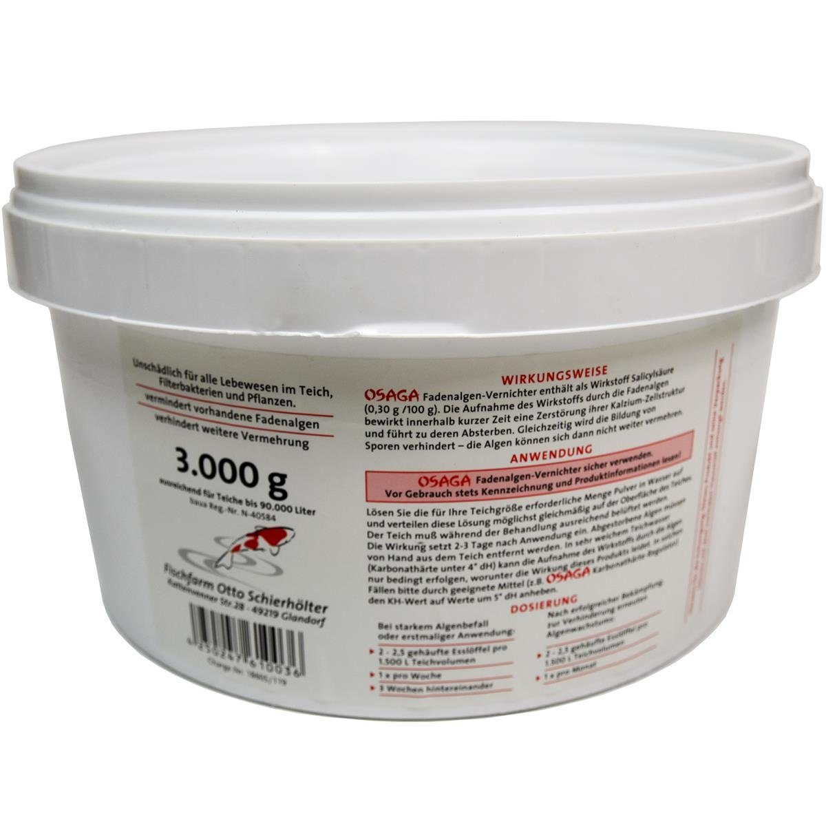 Osaga Gartenpflege-Set Osaga Fadenalgenentferner 3 Kg für 90 Qbm