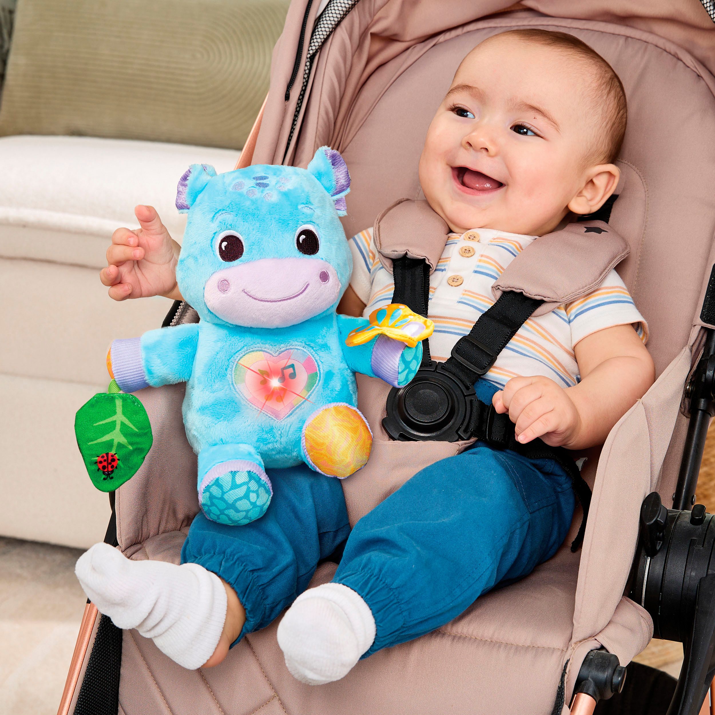 Vtech® Plüschfigur Vtech Baby Flauschiges Flusspferd, mit Licht und Sound