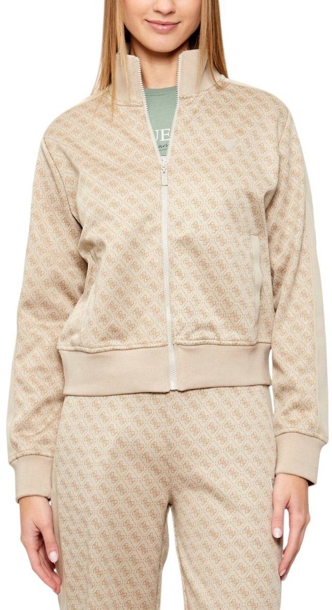 Guess Sweatshirt MAYA 4G FULLZIP SWEATSHIRT - Bedruckter Logo-Sweater mit Reißverschlus