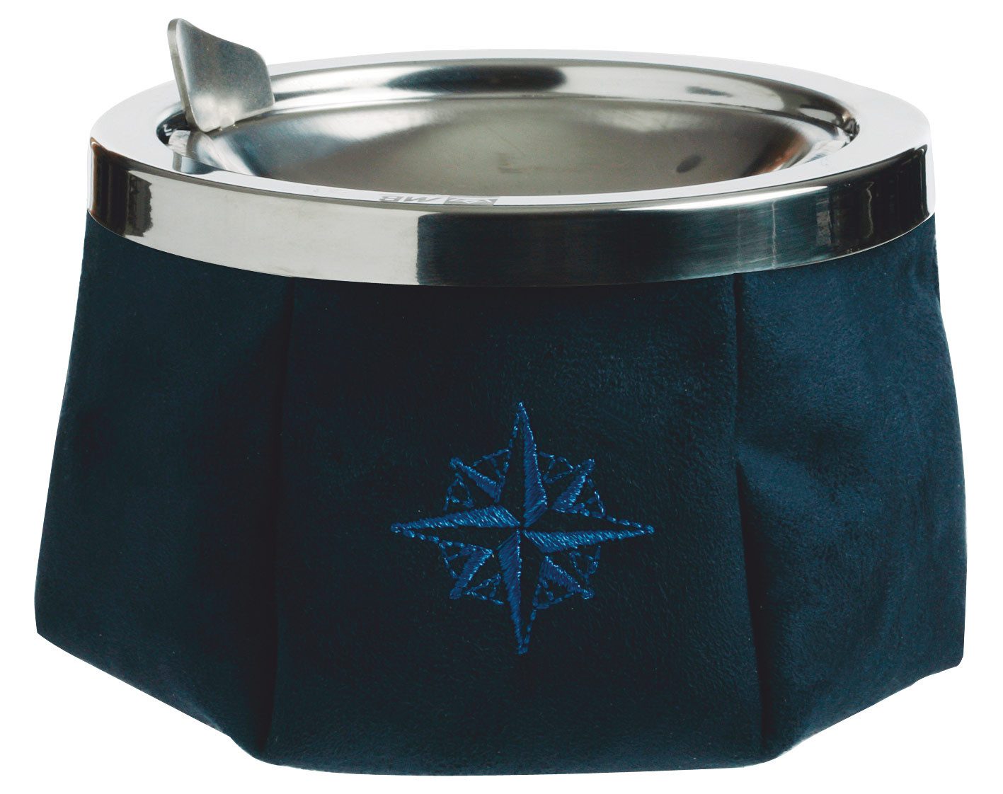 Marine Business Aschenbecher Aschenbecher mit Deckel, winddicht, Wildleder, Navy