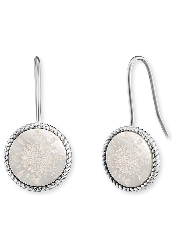 Engelsrufer Paar Ohrhaken Windrose Ornament, mit Perlmutt (synth) günstig online kaufen