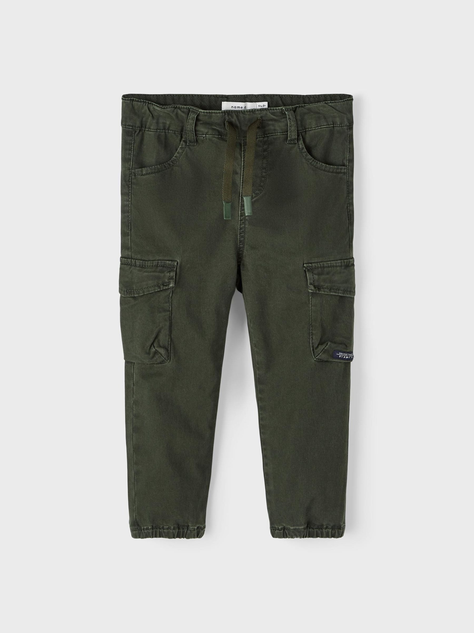 Name It Cargohose Cargo Jeans Twill Pants NMMBEN für Unisex Baumwolle Regular Fit unifarben elastisch Kordel Basic-Style