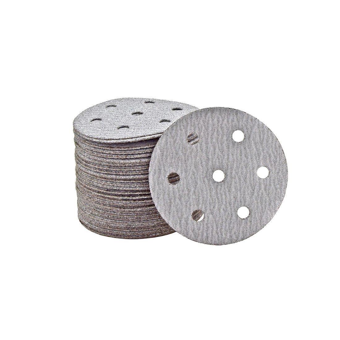 MioTools Schleifscheibe Ø 90 mm 7-Loch Klett-Schleifscheiben für Exzenterschleifer, Normalkorund, 50 Stk., K100