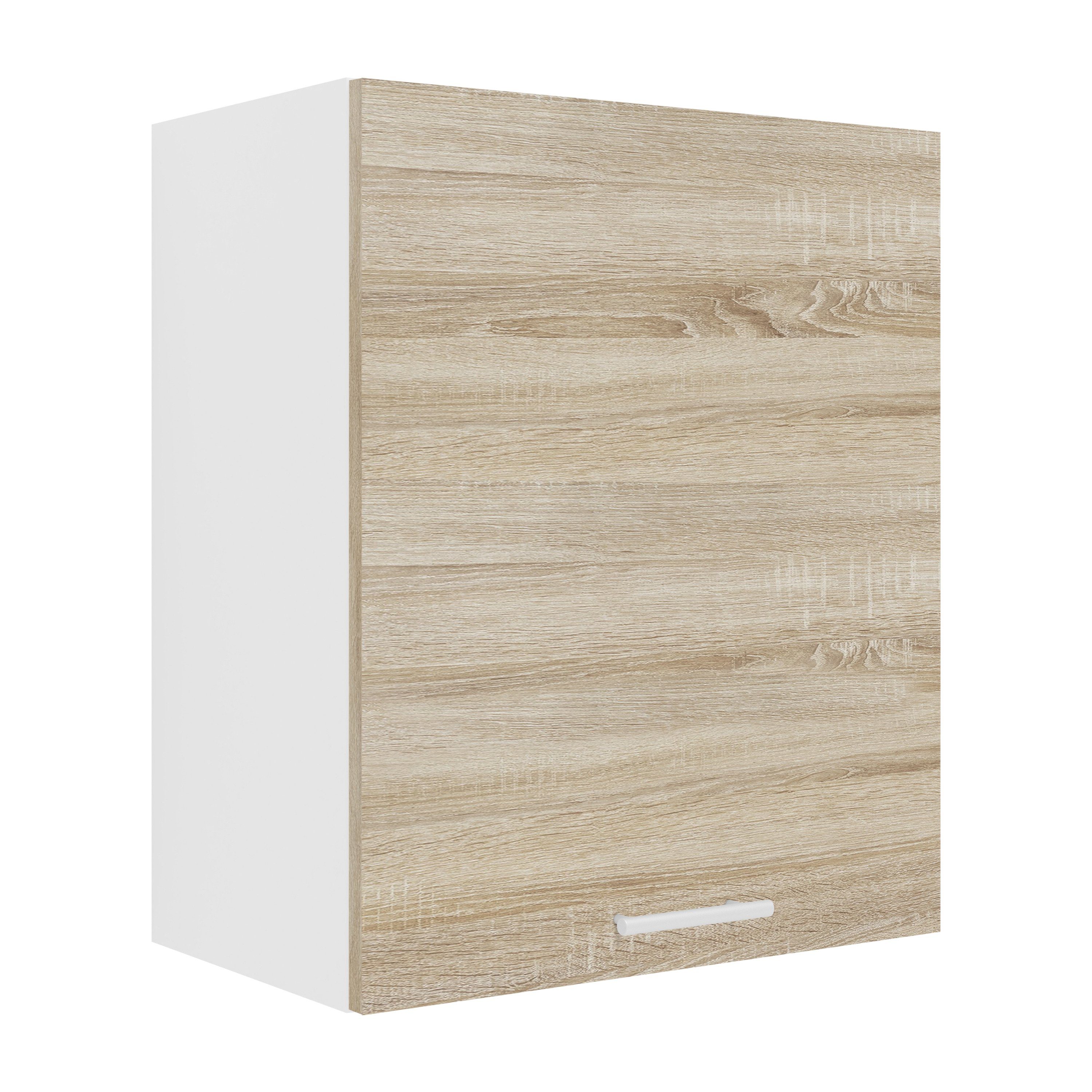 VCM Hängeschrank Esilo Küchenschrank B. 50 x T. 31 x H. 60 cm Wandhängender Stauraum für Geschirr und Vorräte, 2 Fächer, Drehtüren