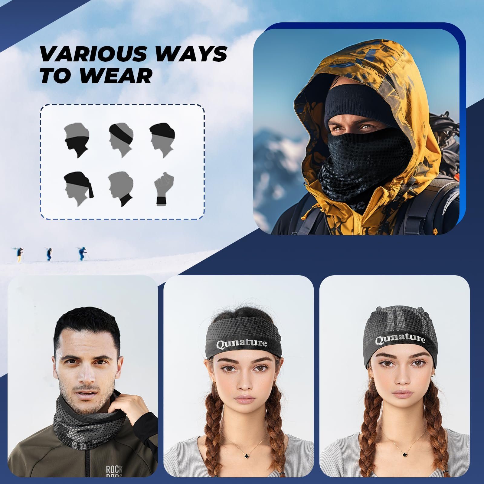Qunature Multifunktionstuch Schlauchschal Winter Halstuch, (Winddichter günstig online kaufen