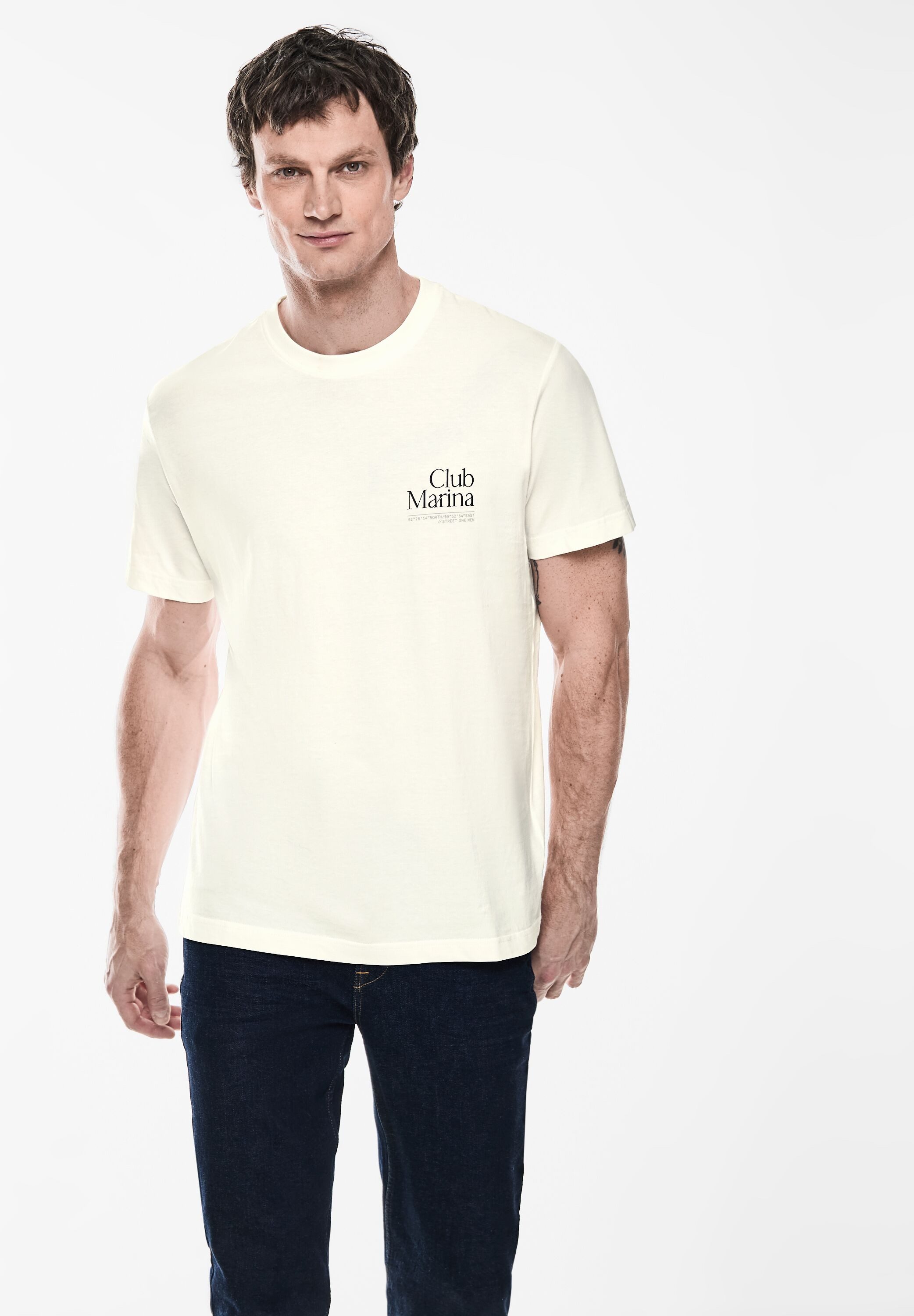 STREET ONE MEN T-Shirt, aus reiner Baumwolle günstig online kaufen