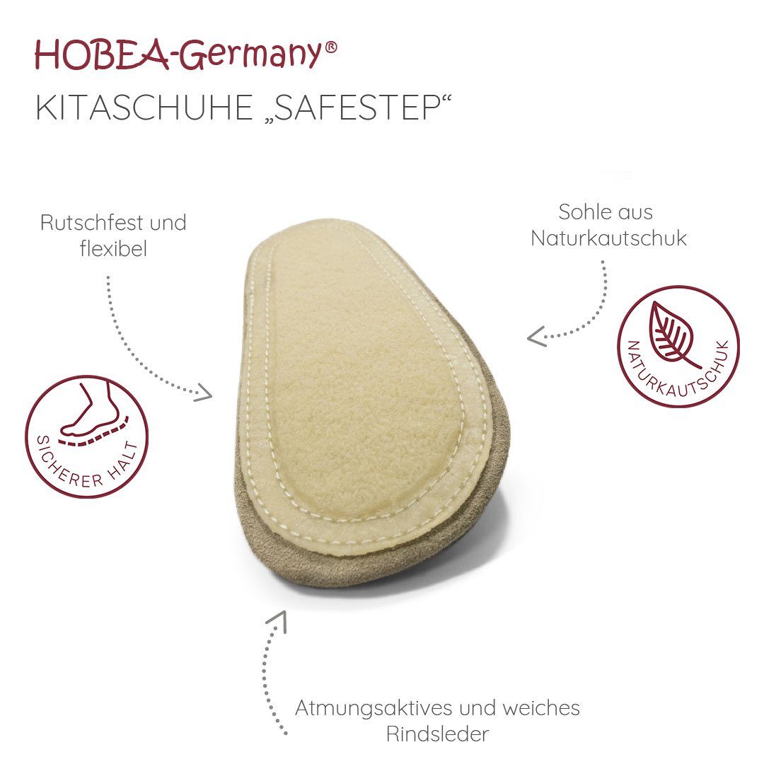 HOBEA-Germany Stern Lauflernschuh Farben Safestep, verschiedenen silber Kitaschuhe grau in Kinderhausschuhe