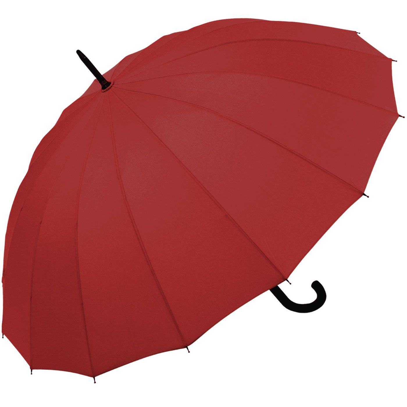 iX-brella Stockregenschirm mit 16-teiligem Dach und Auf-Automatik, mit Fiberglas-Stahl-Gestell, in vielen Farben