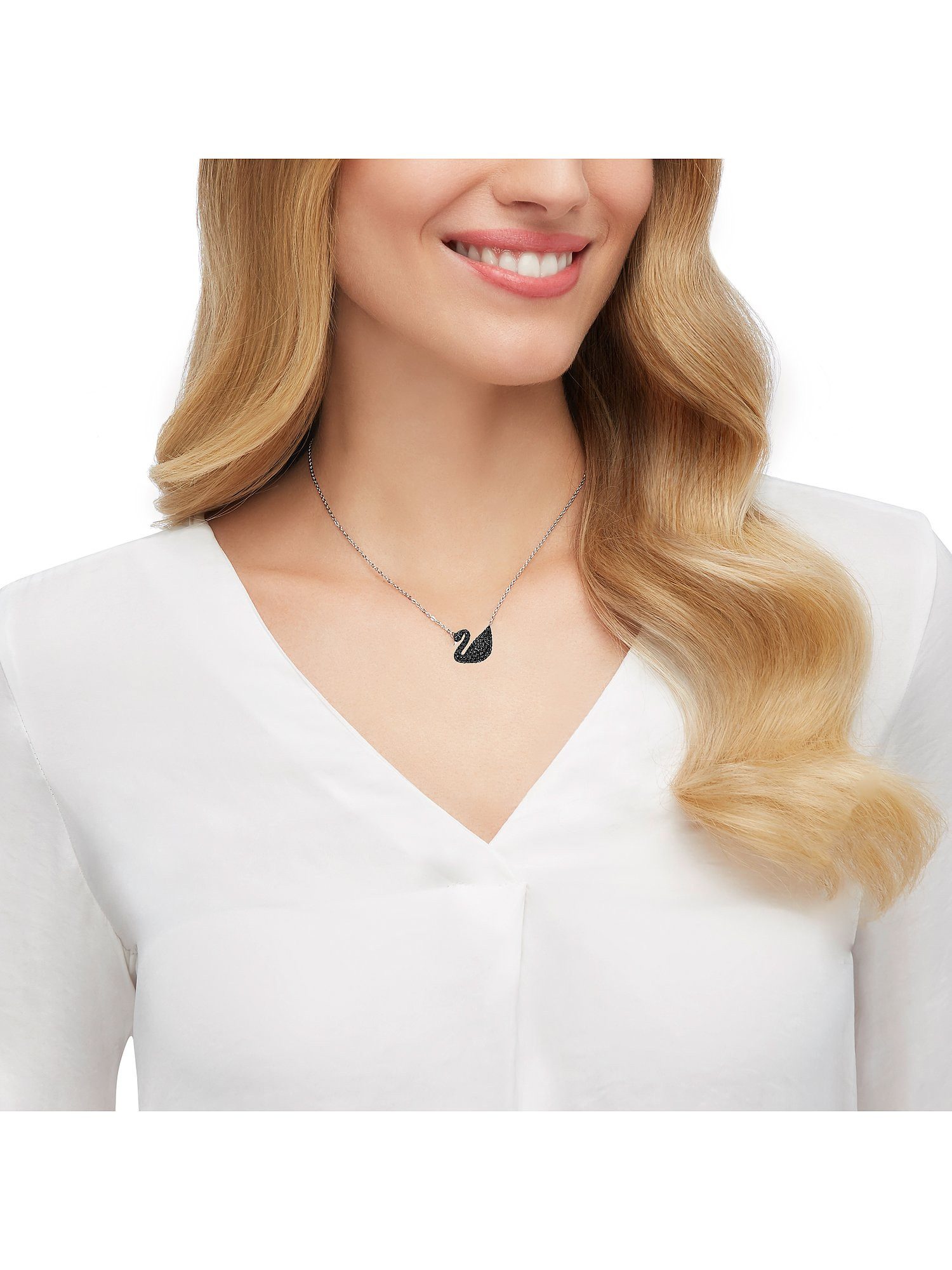 Swarovski Collier Swarovski Damen-Kette Metall Swarovski Kristalle