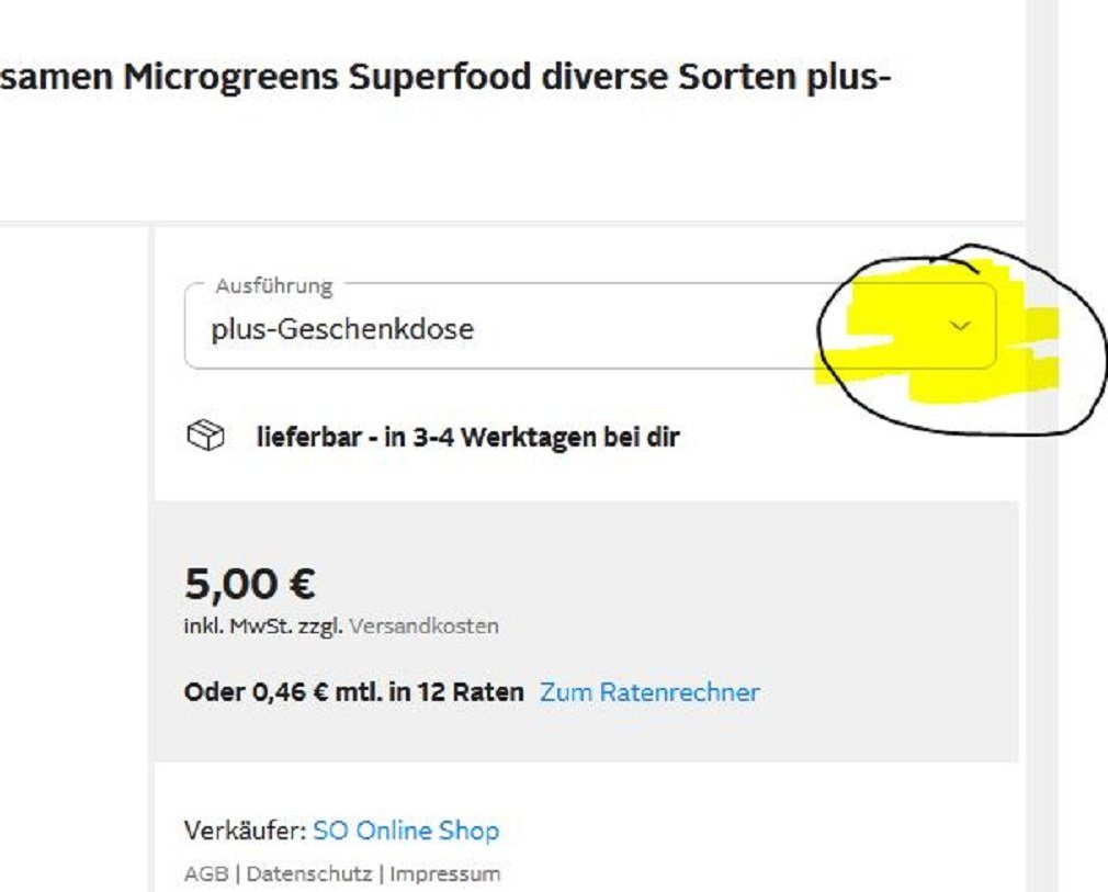 Kräutertopf St) diverse Sorten Microgreens (1 Bio-Keimsaat OraGarden Superfood Kräutersamen