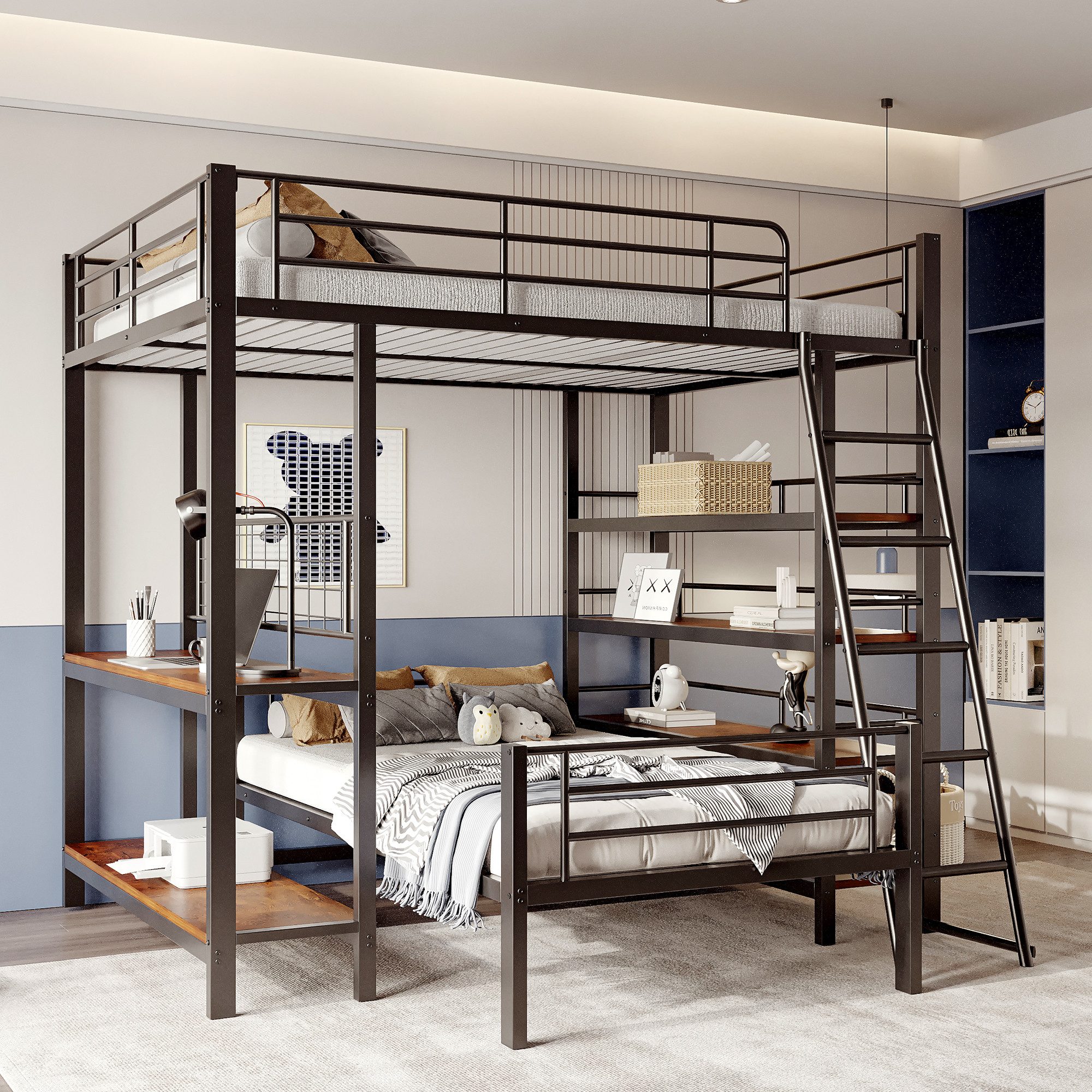 Flieks Etagenbett, Metallbett 140x200cm mit trennbarem günstig online kaufen