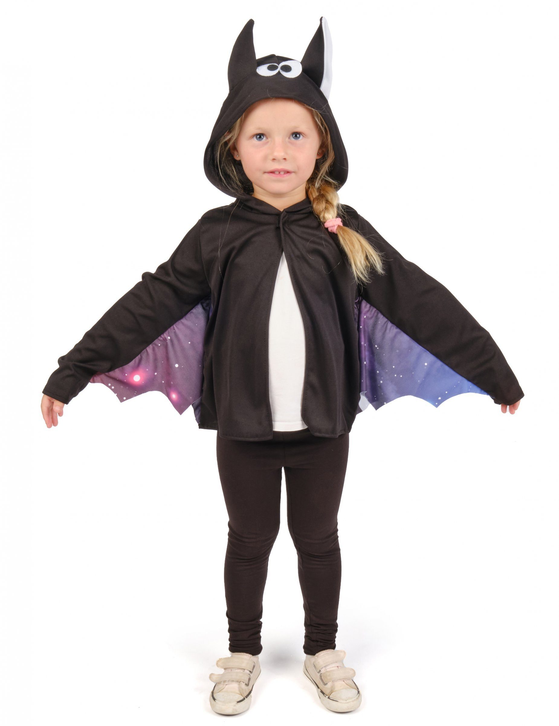 JADEO Kostüm Süße Fledermausjacke für Kinder schwarz-lila