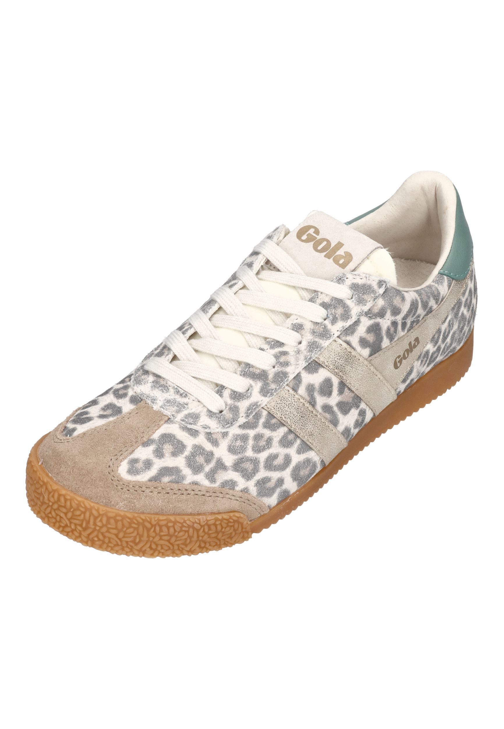 Gola ELAN SAFARI Sneaker Snow Leopard Light Caramel Gold Green Mist