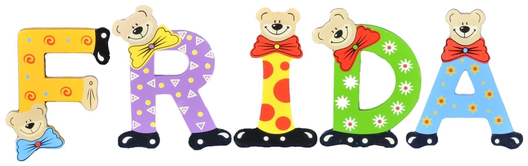 Playshoes Deko-Buchstaben (Set, 5 St), Kinder Holz-Buchstaben Namen-Set  FRIDA - sortiert Farben können variieren bunt online kaufen | OTTO