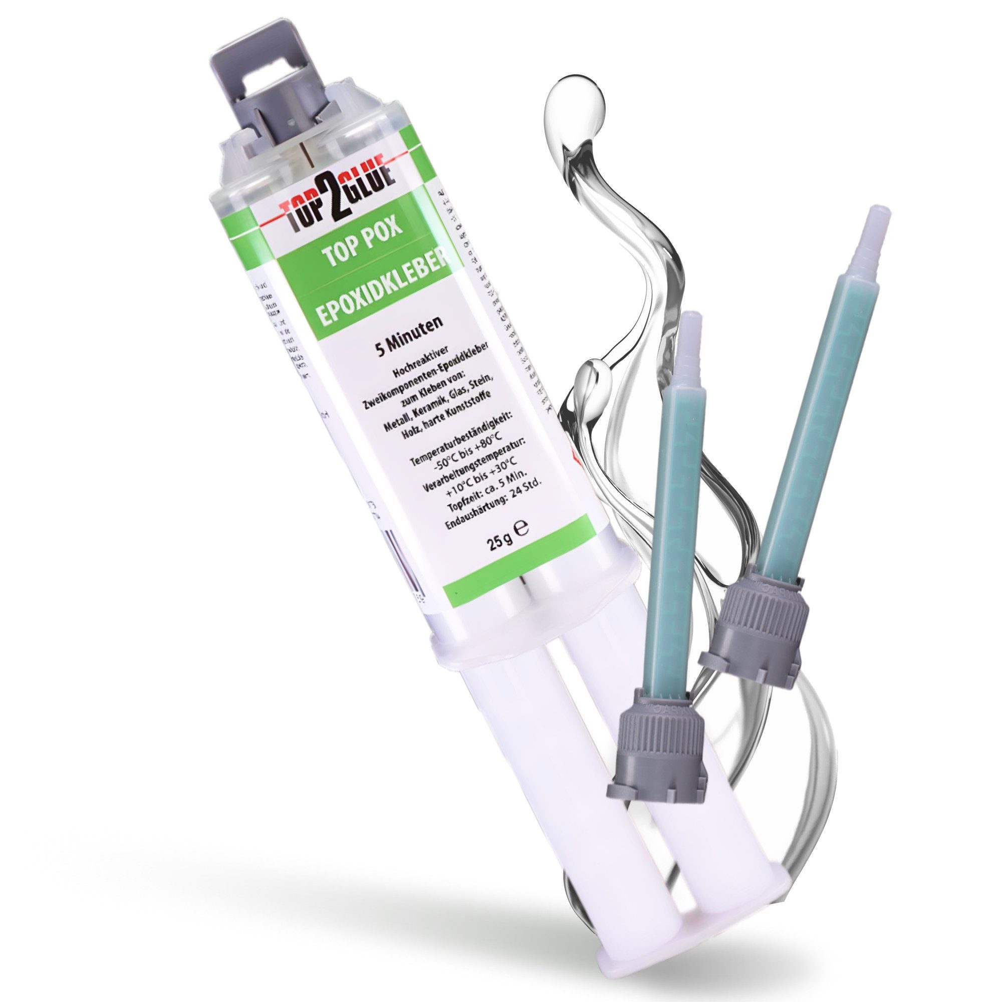 Top2Glue 2-Komponentenkleber Top2Glue Epoxidkleber mit 2 Mischdüsen - 2K Ep günstig online kaufen
